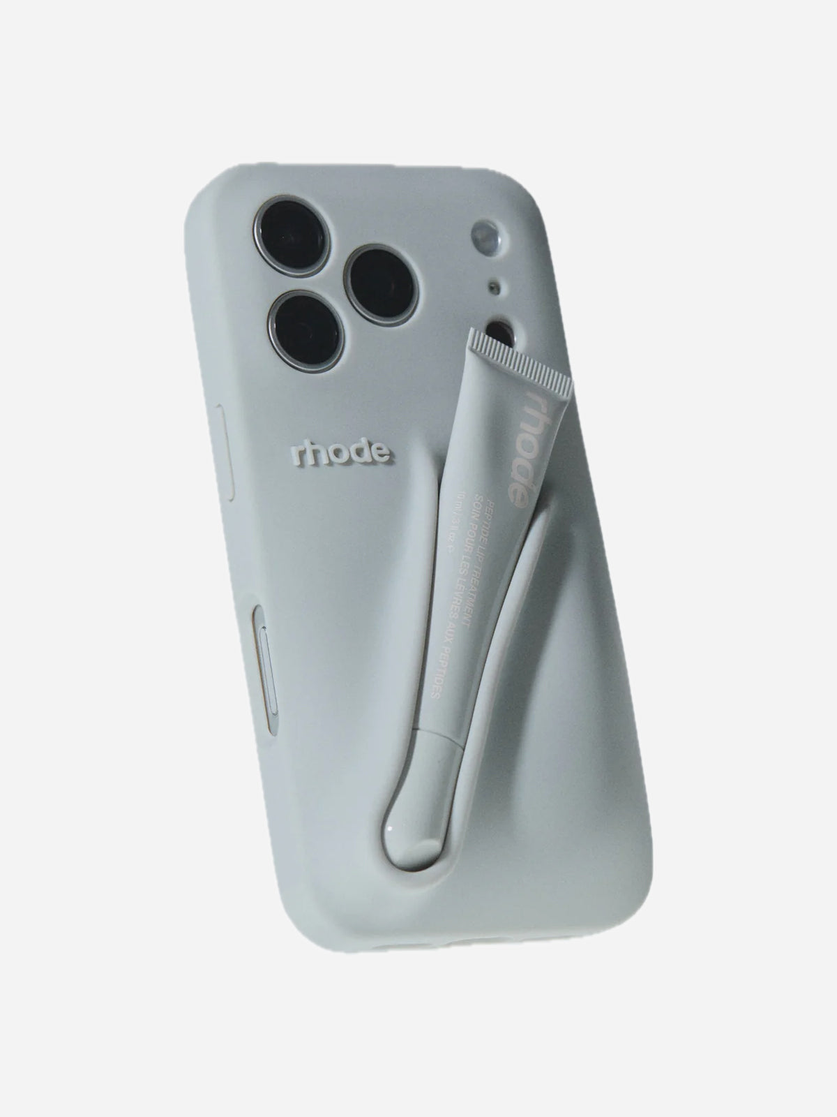rhode lip case - grey – blush