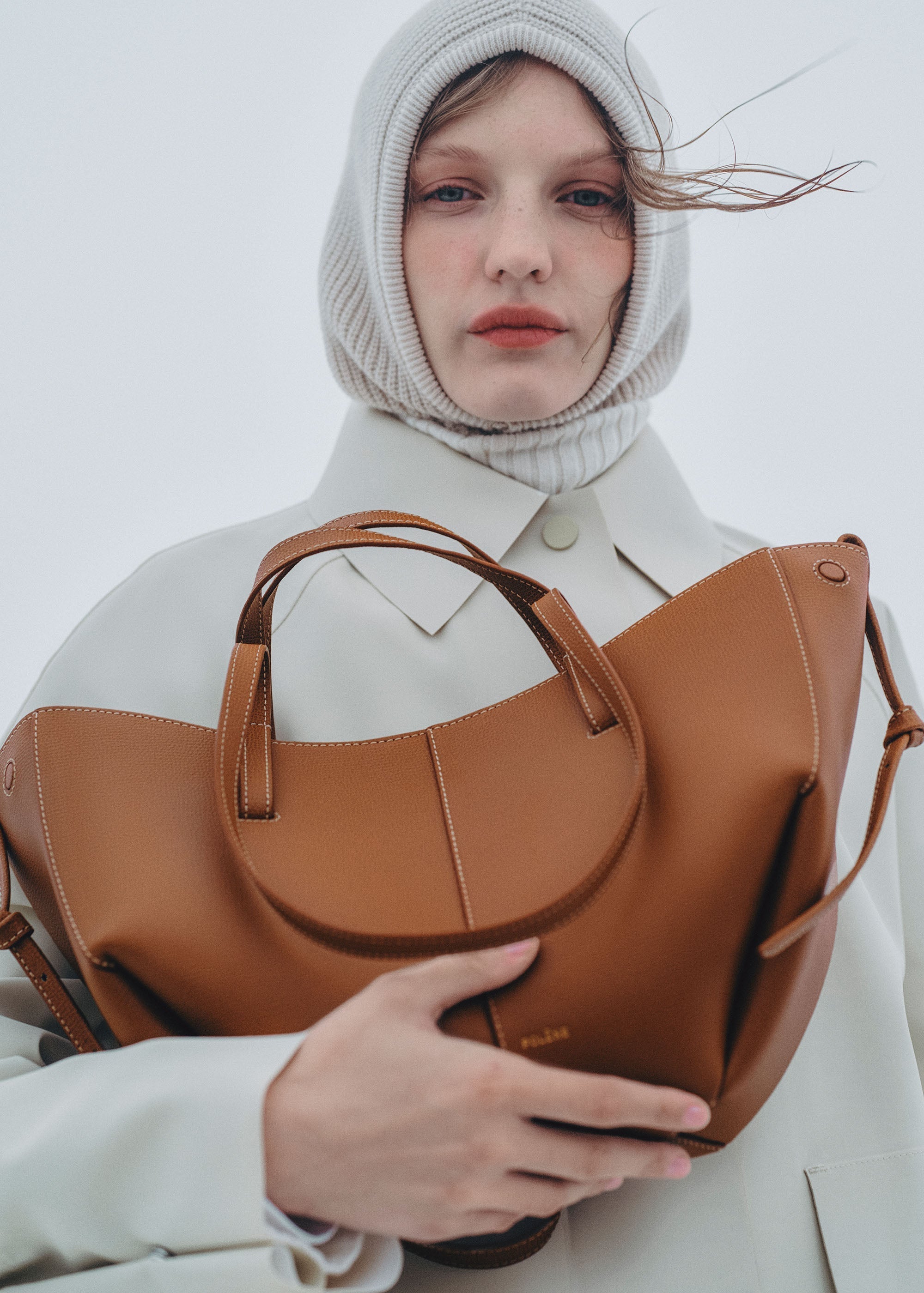 POLENE Cyme Mini - Textured Camel