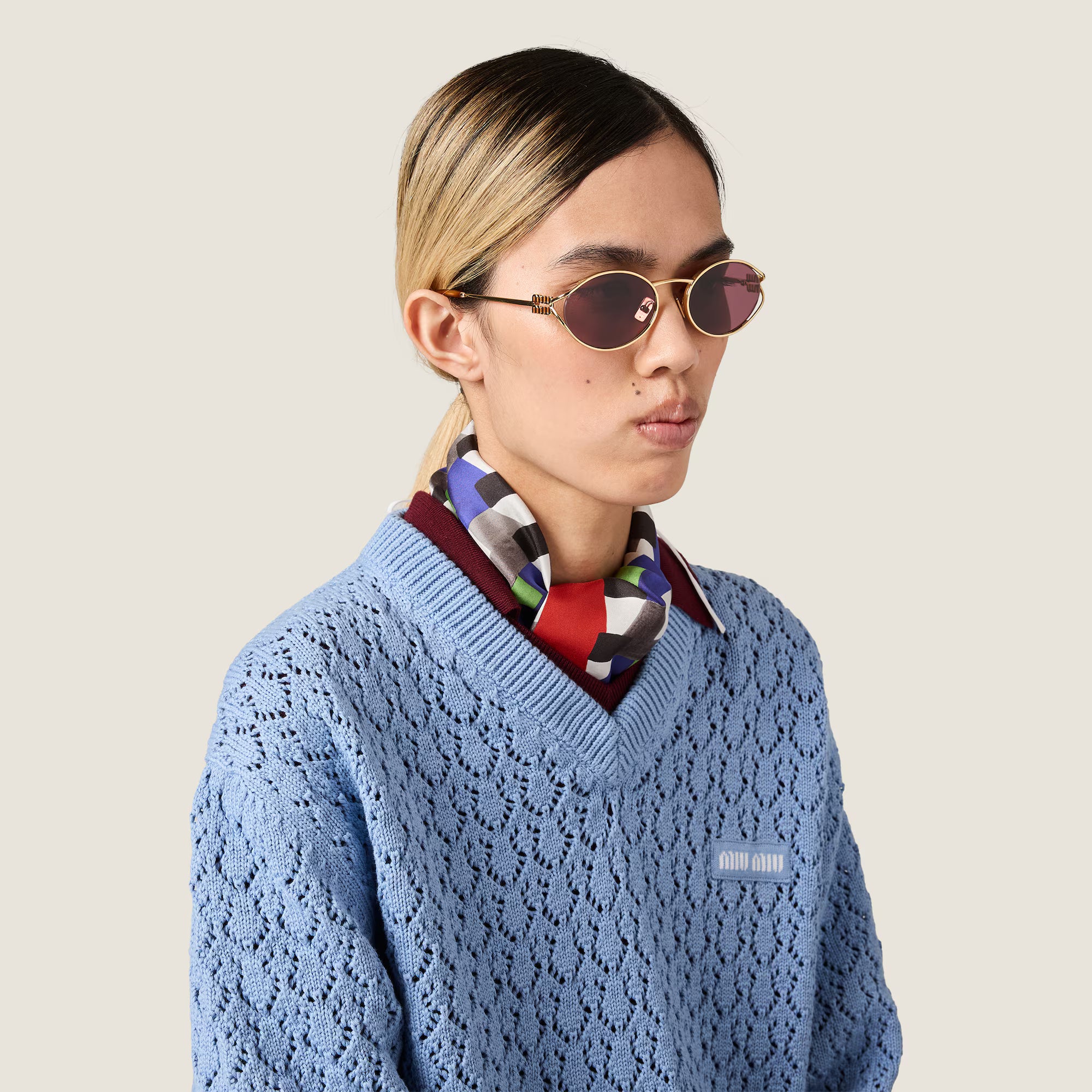 miu miu logo sunglasses