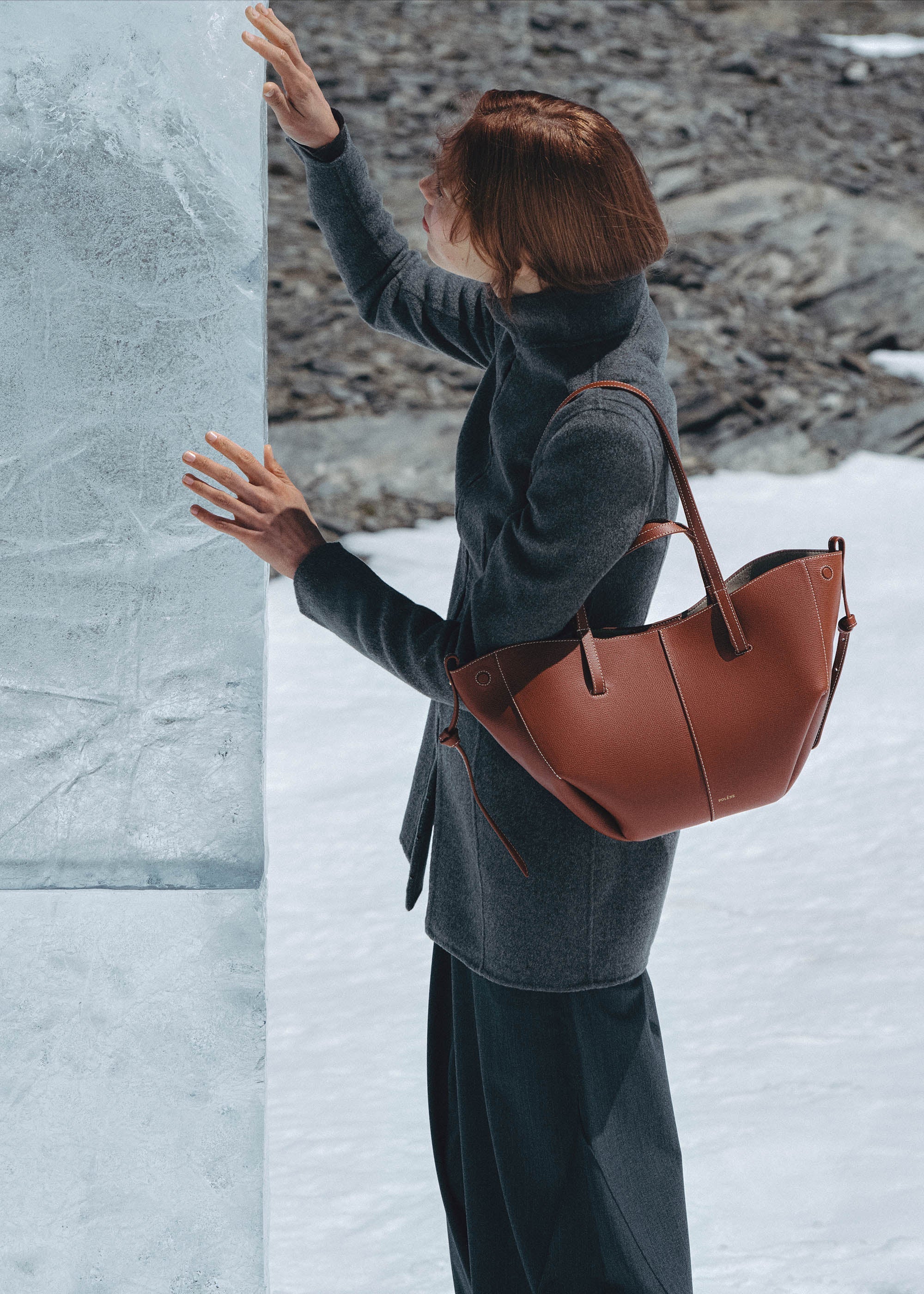 POLENE Cyme Mini - Textured Cognac