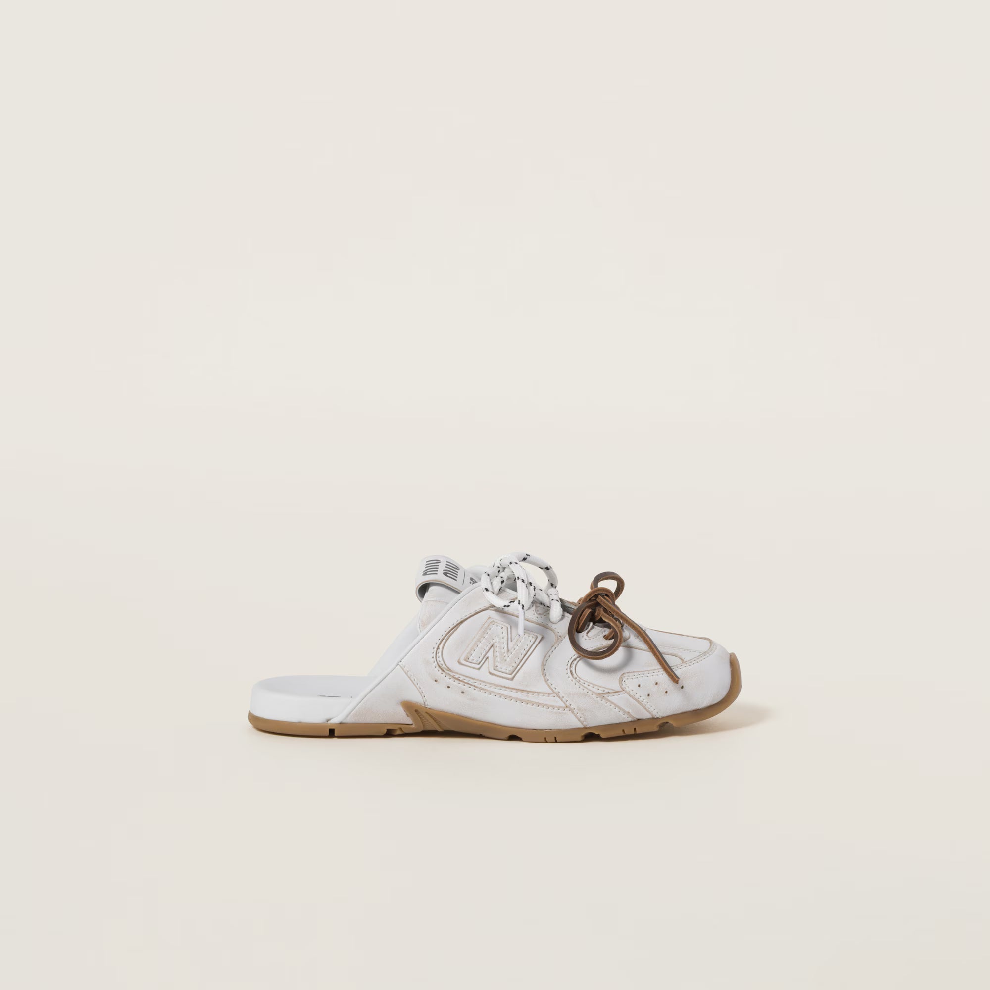 new balance x miu miu 530 sl deco calf leather mules