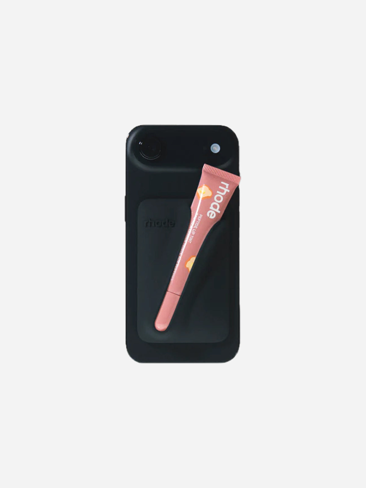rhode snap-on lip case - black – blush