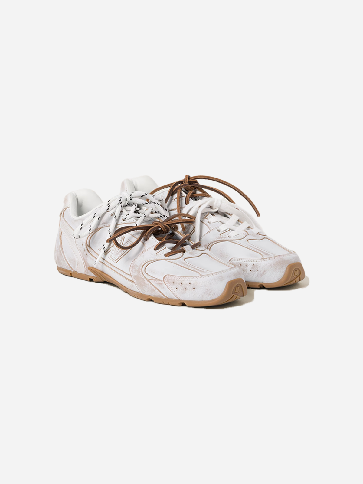 new balance x miu miu 530 sl leather sneakers