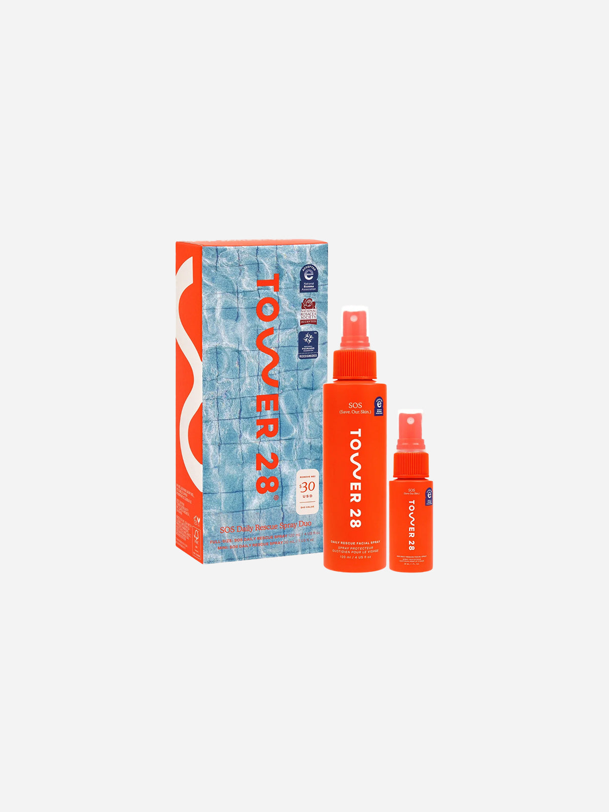 tower 28 sos daily rescue spray duo