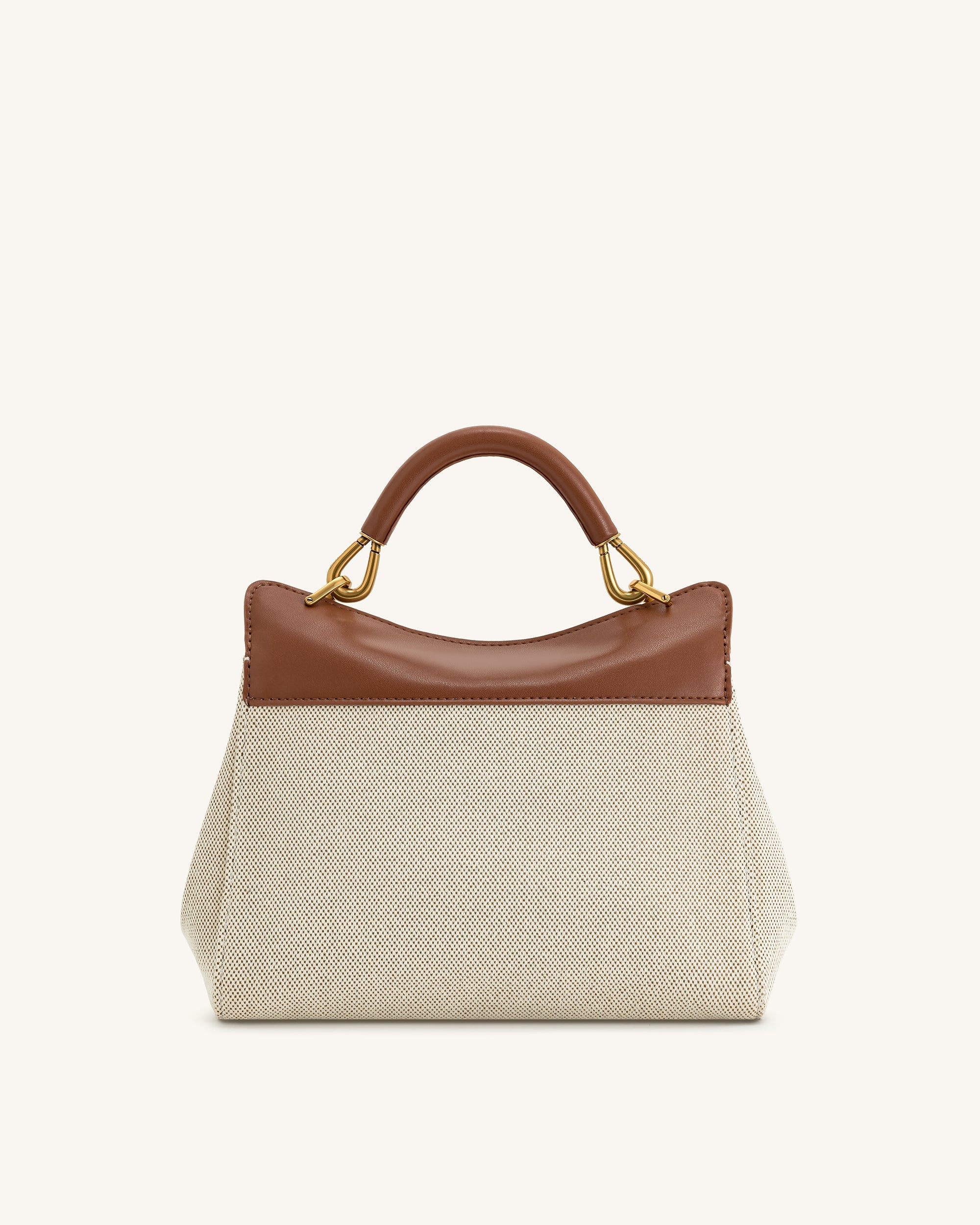 JW PEI Lucia Classic Top Handbag - Brown Canvas