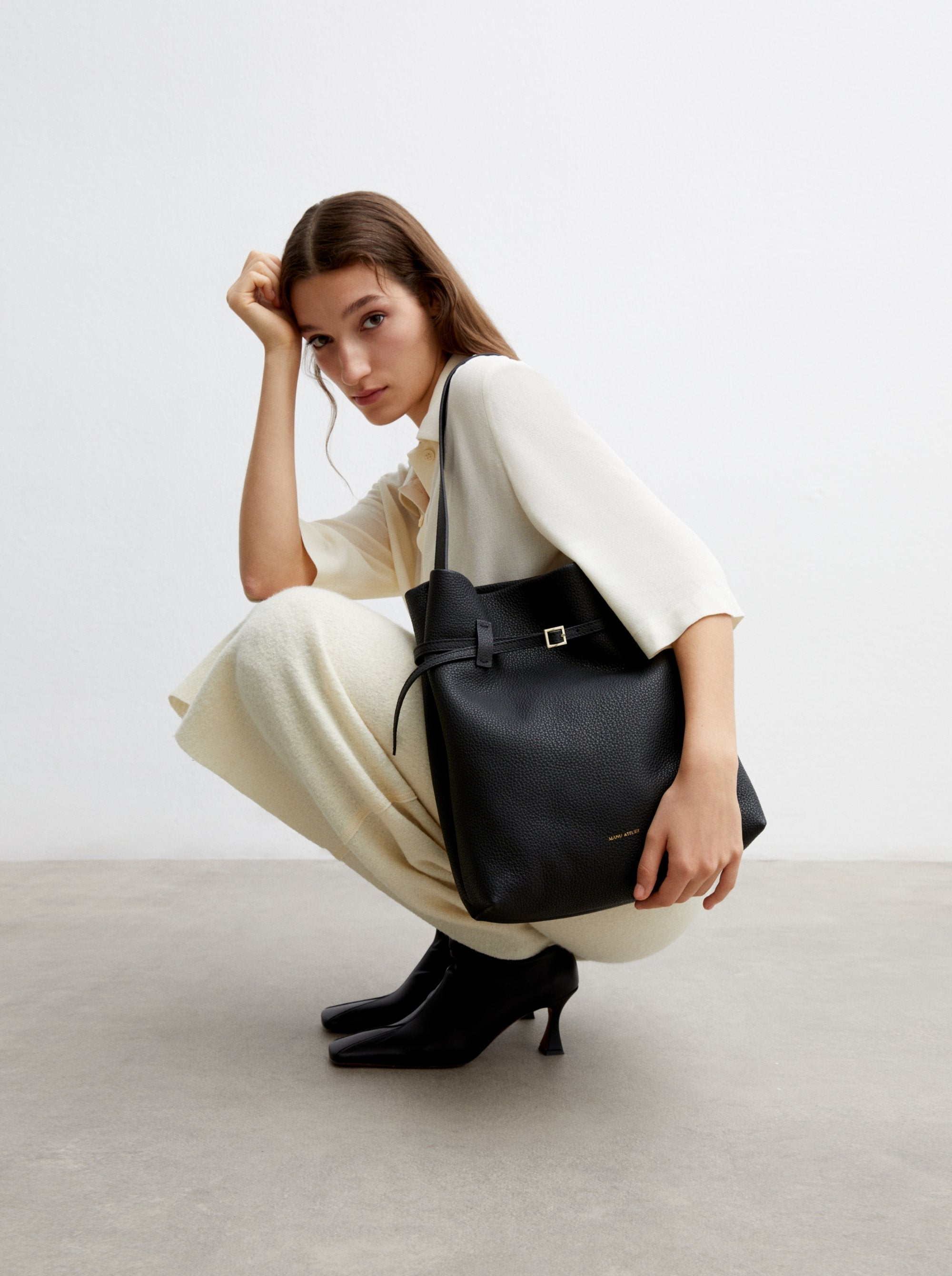 Manu Atelier Tote du Jour Black