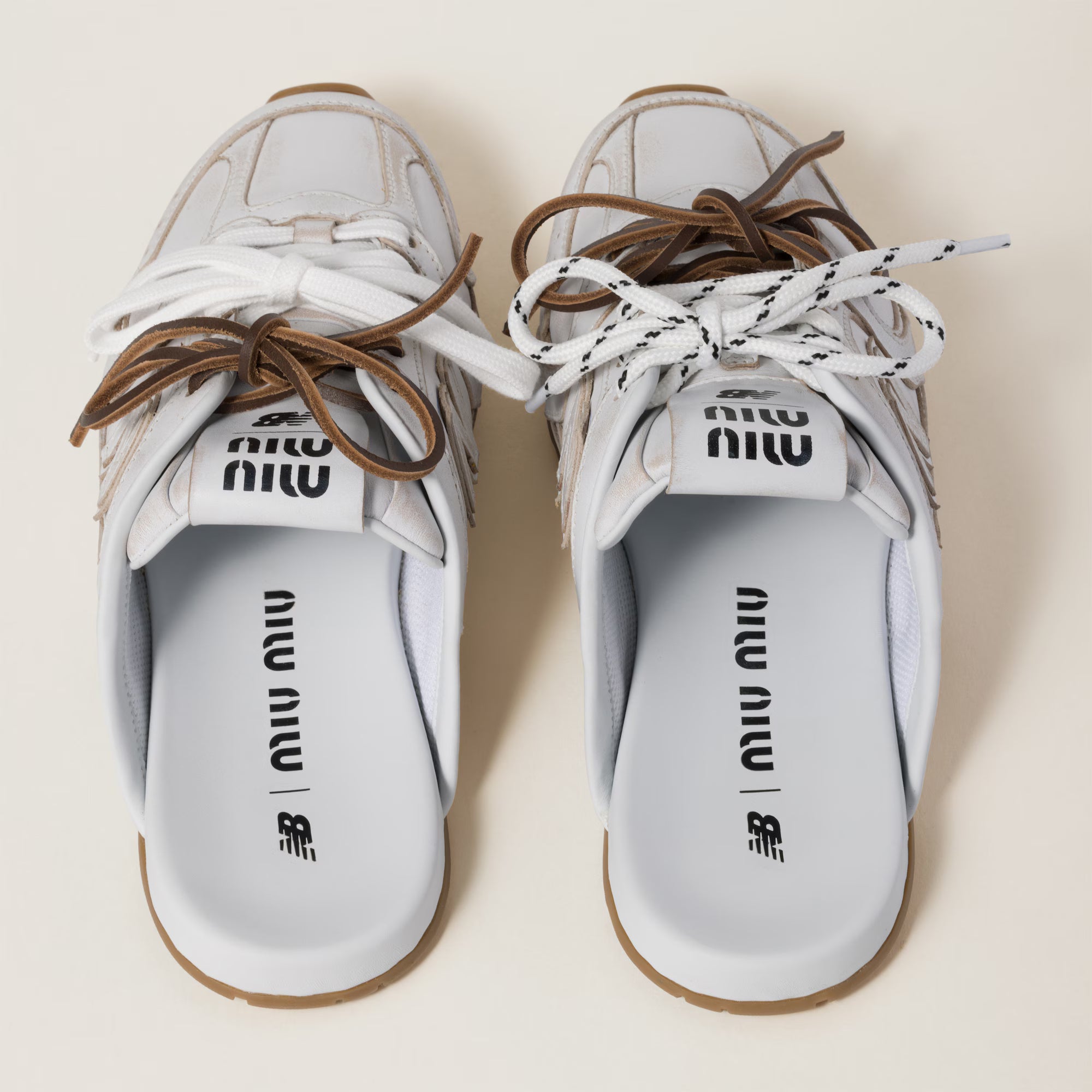 new balance x miu miu 530 sl deco calf leather mules