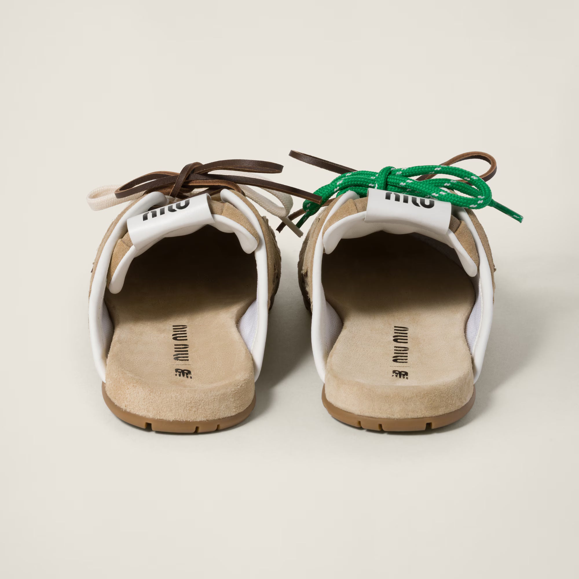 new balance x miu miu 530 sl faded suede mules