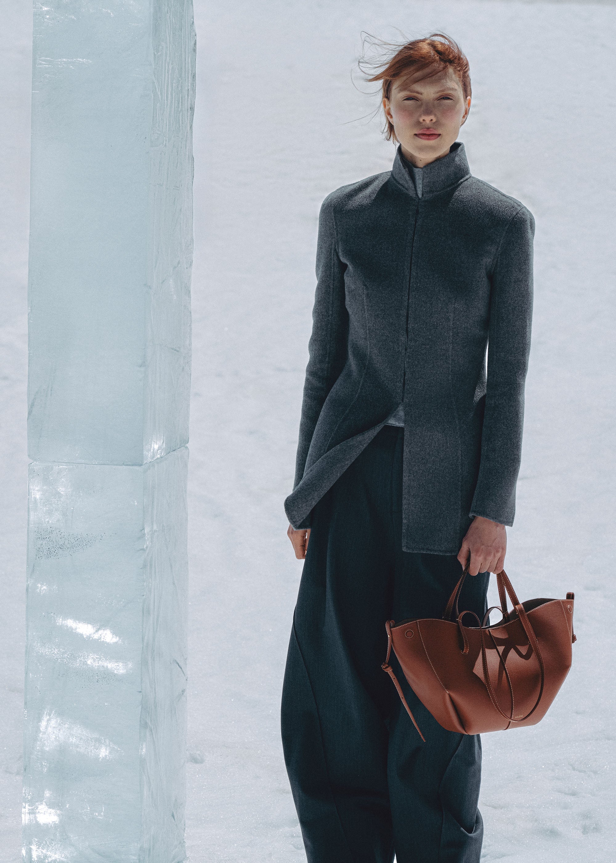 POLENE Cyme Mini - Textured Cognac