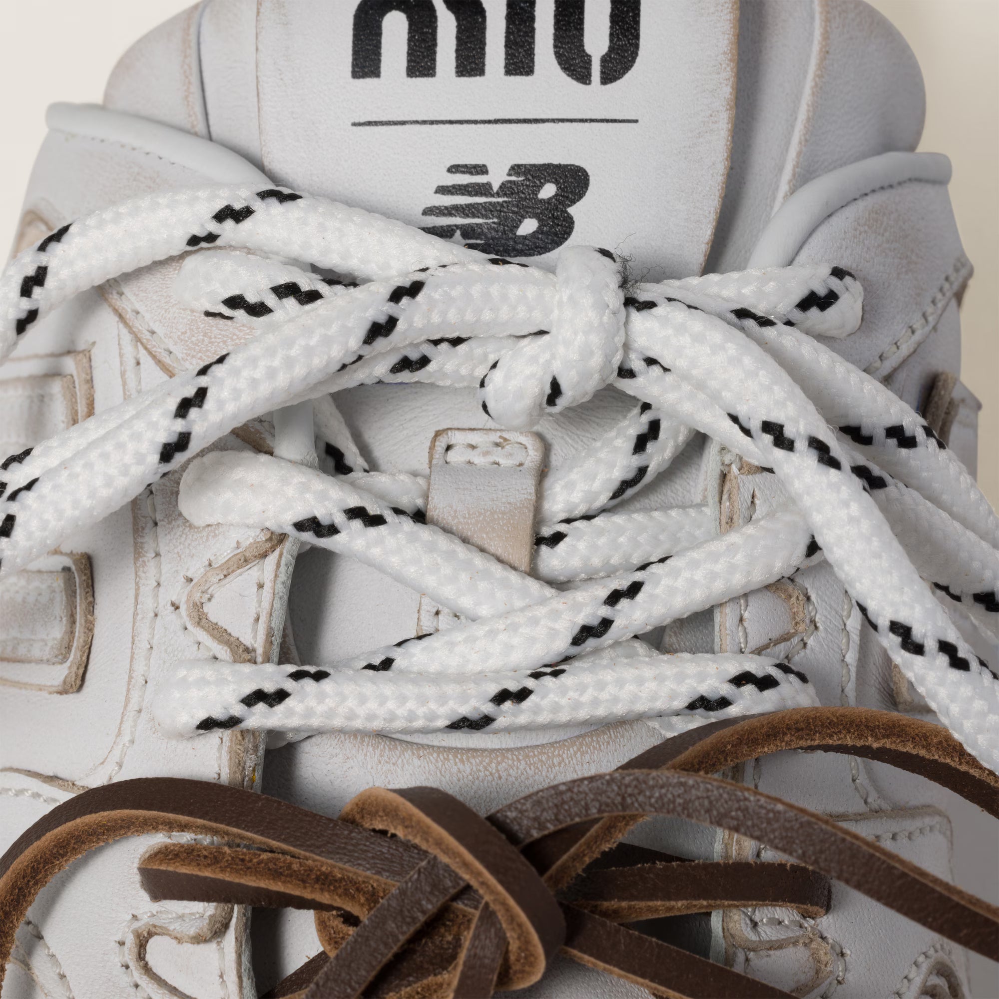 new balance x miu miu 530 sl deco calf leather mules