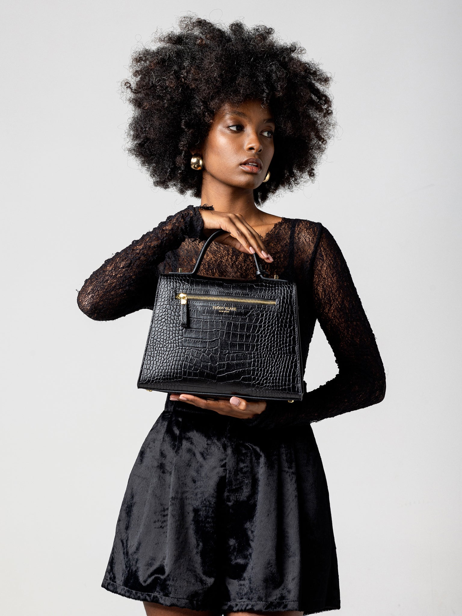 TEDDY BLAKE Ava Croco  11" - Black