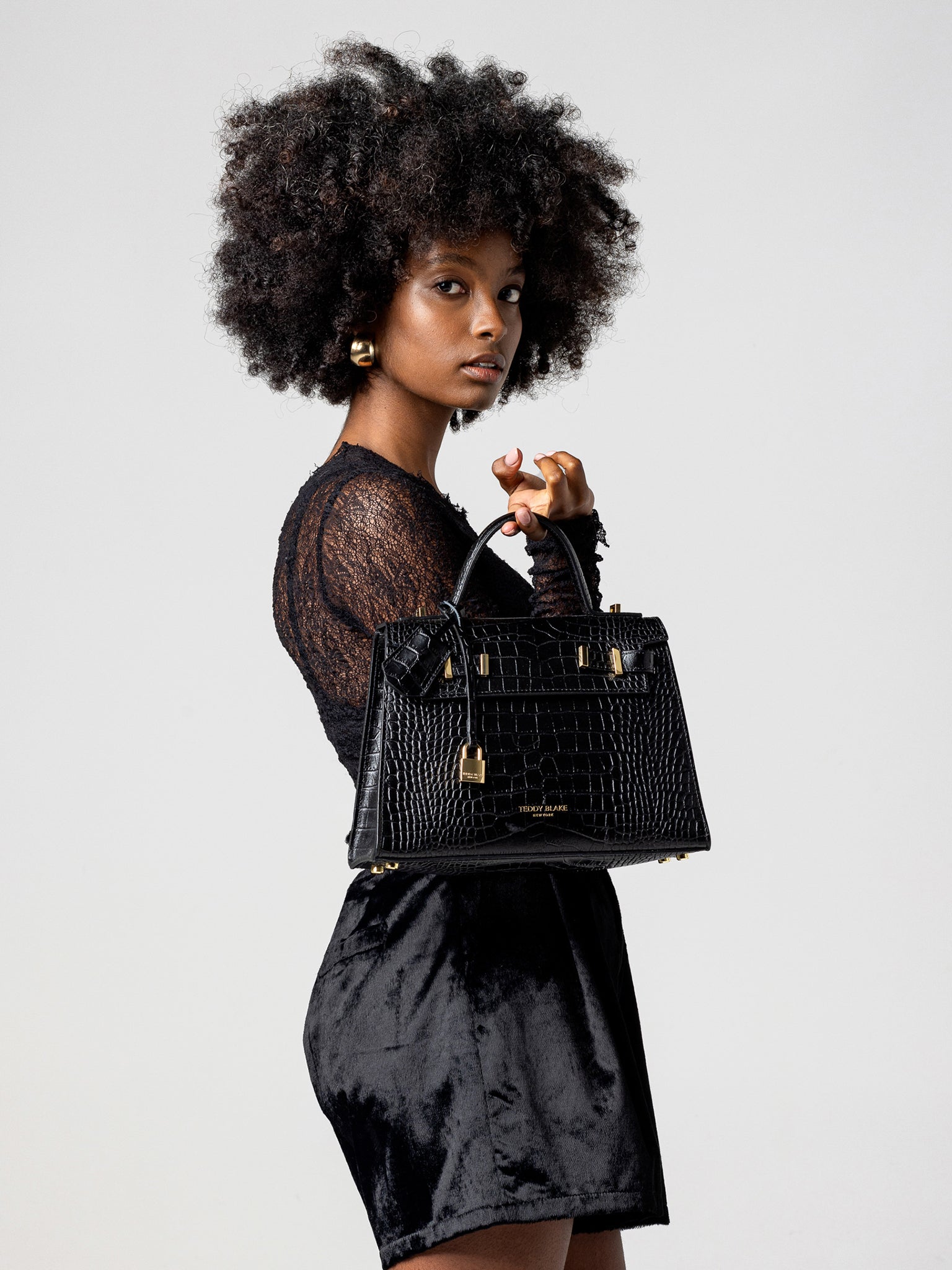 TEDDY BLAKE Ava Croco  11" - Black