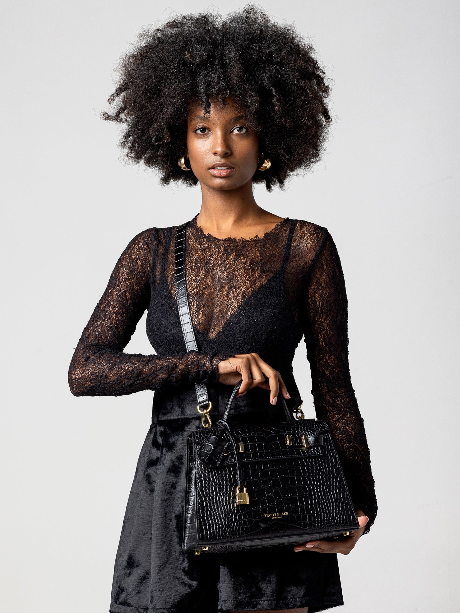 TEDDY BLAKE Ava Croco  11" - Black