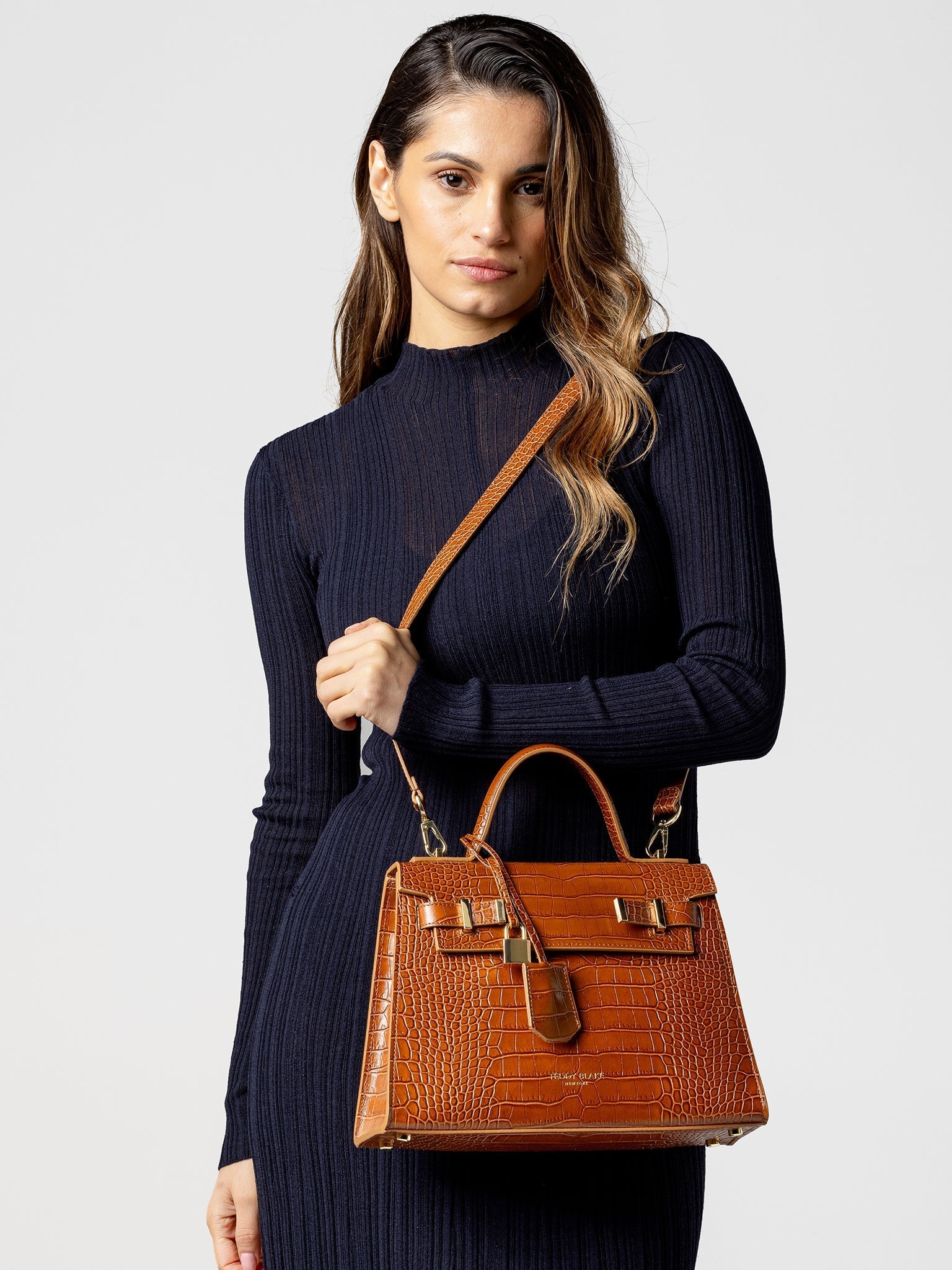 TEDDY BLAKE Ava Croco  11" - Camel Brown