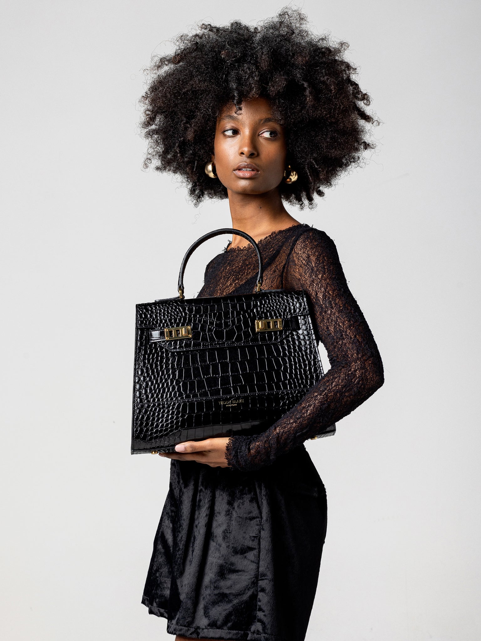 TEDDY BLAKE Kim Croco 14" - Black