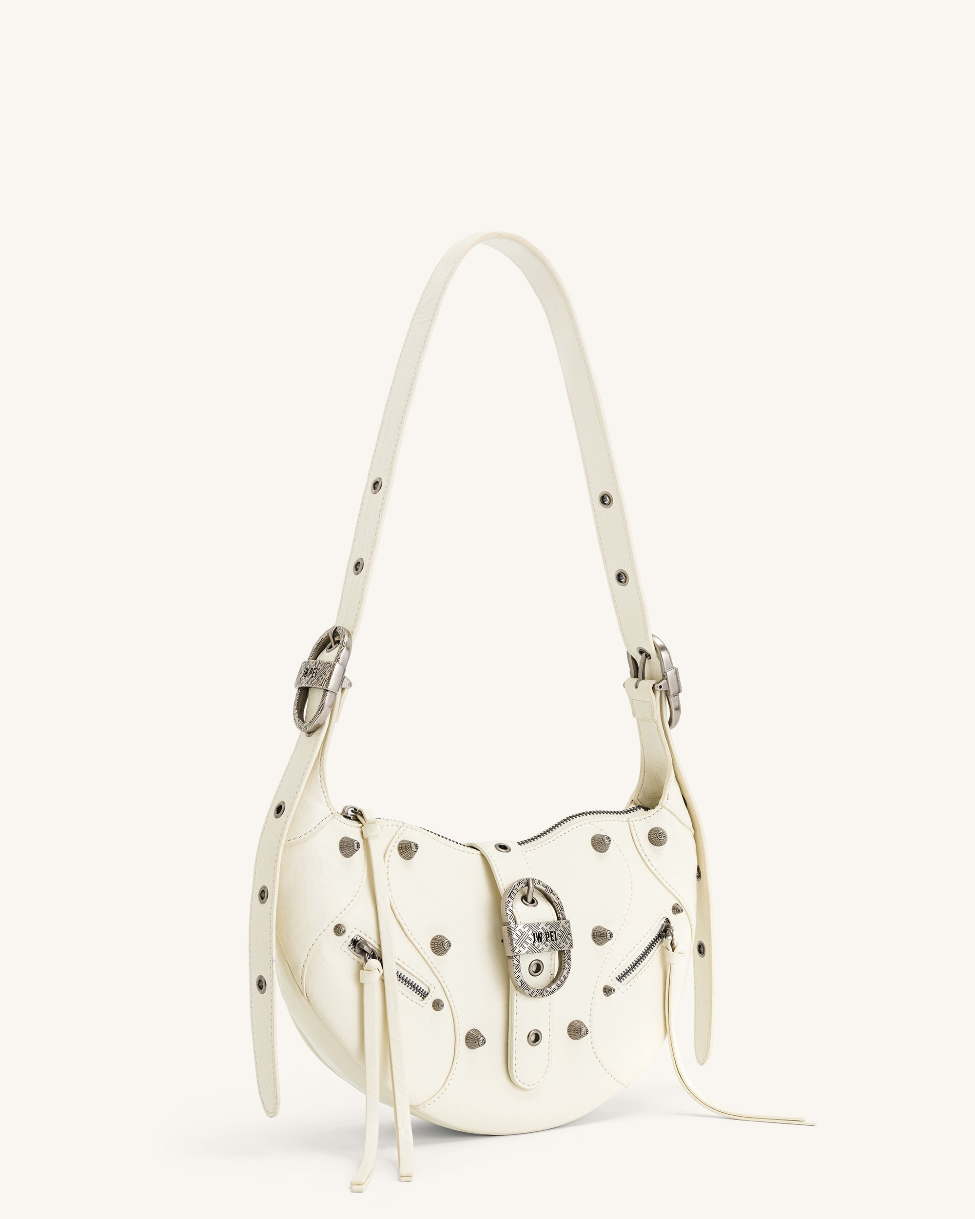 JW PEI Tessa Crushed Shoulder Bag - White