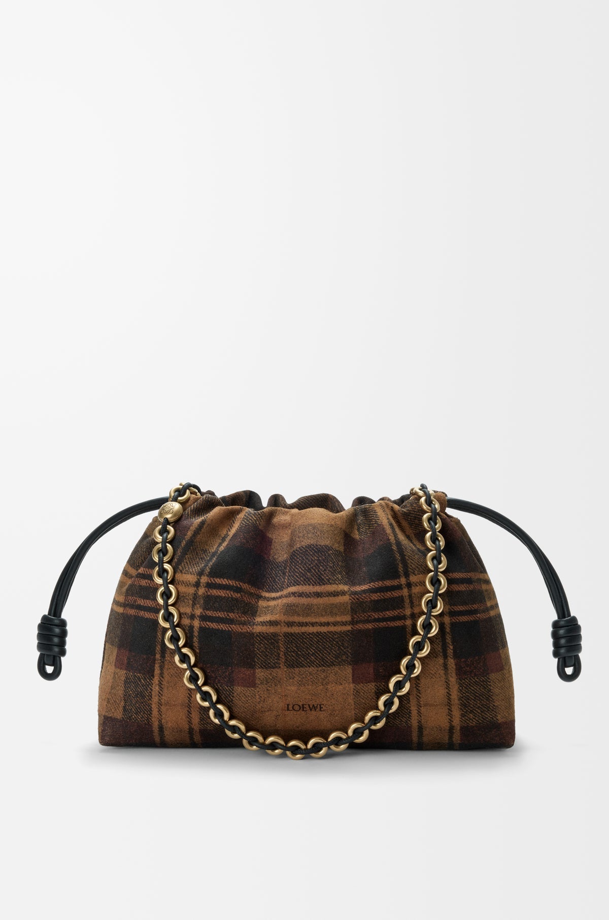 LOEWE Medium Flamenco purse in tartan suede