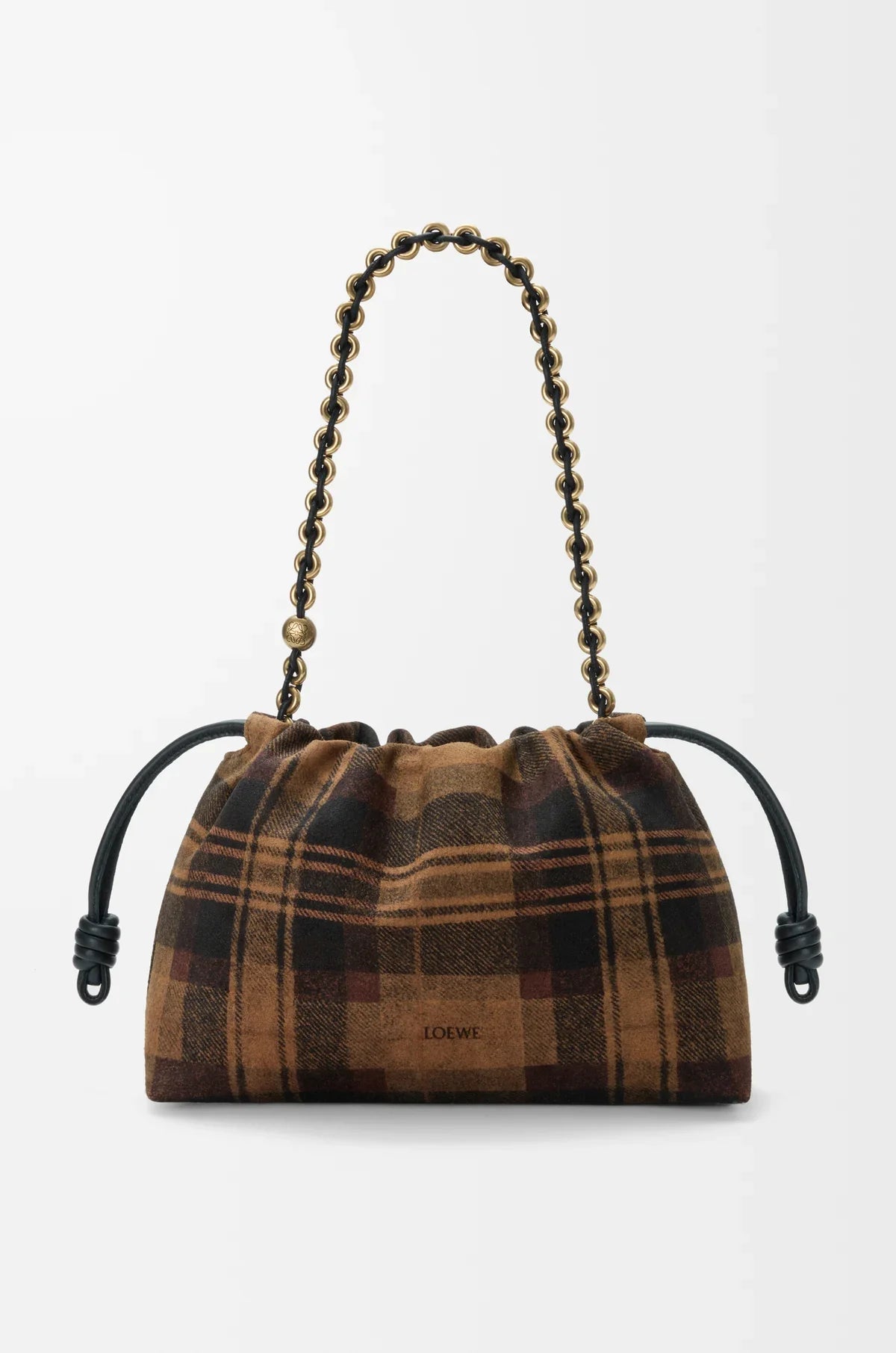LOEWE Medium Flamenco purse in tartan suede