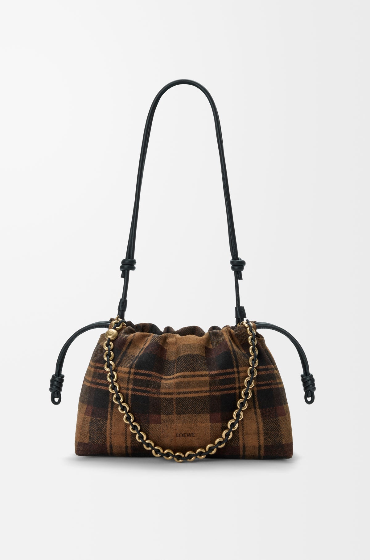 LOEWE Medium Flamenco purse in tartan suede