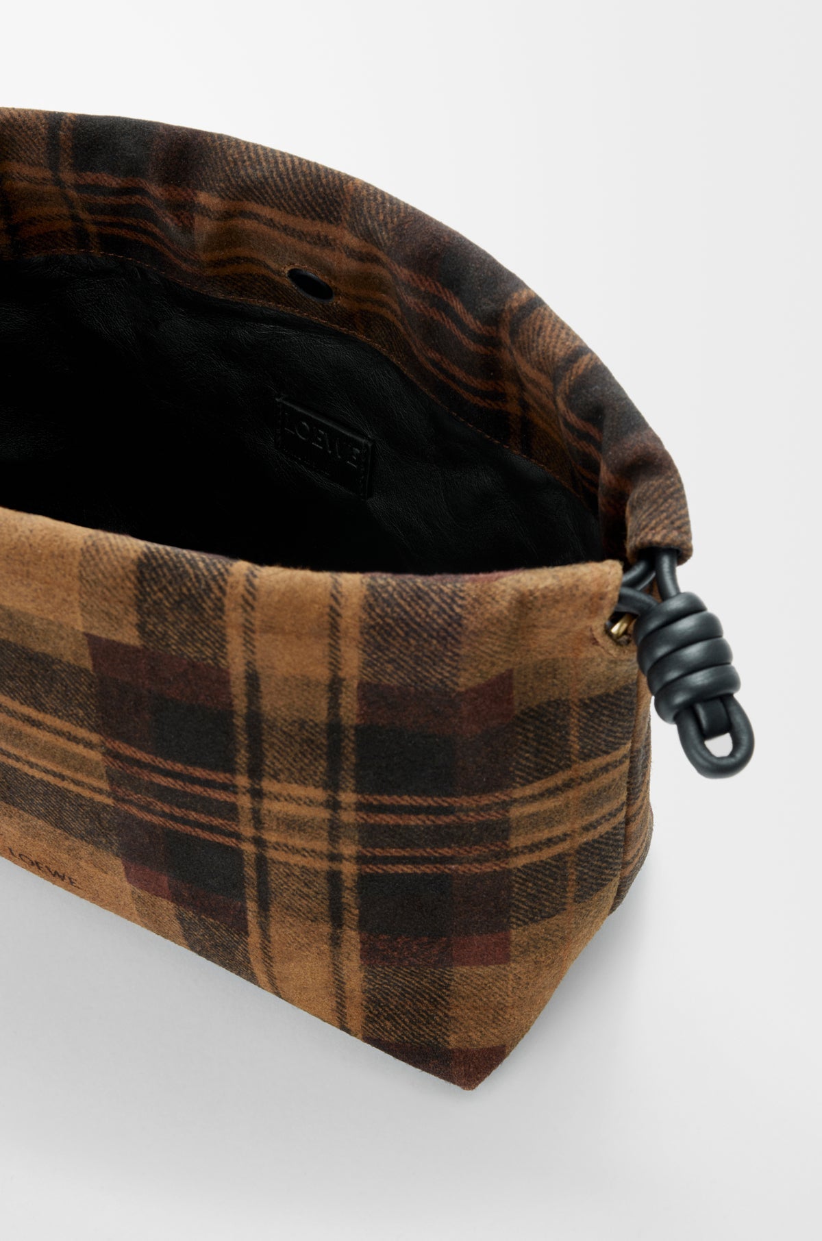 LOEWE Medium Flamenco purse in tartan suede