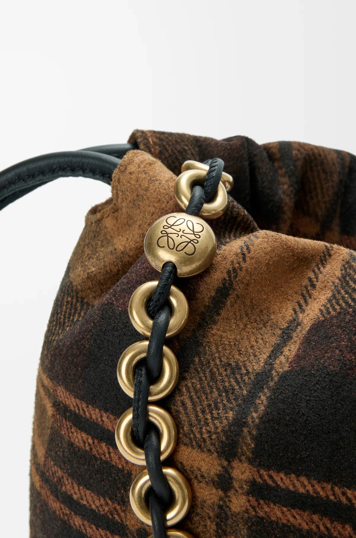 LOEWE Medium Flamenco purse in tartan suede