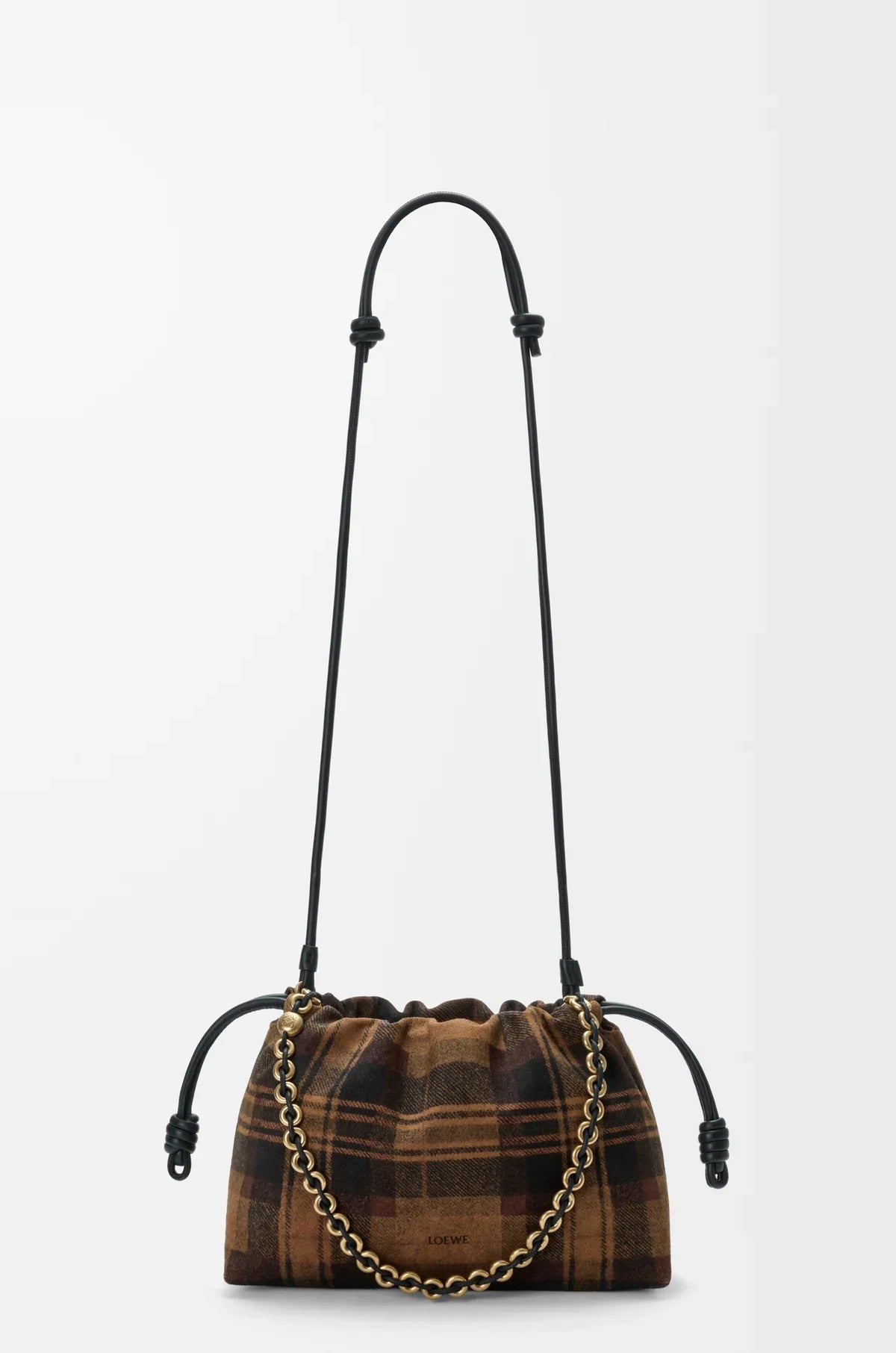LOEWE Medium Flamenco purse in tartan suede