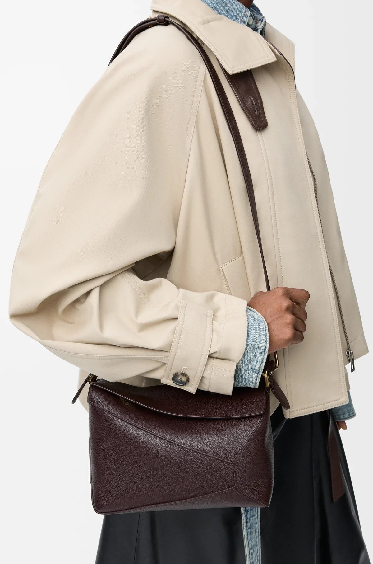 LOEWE Small Puzzle Edge bag in soft grained calfskin