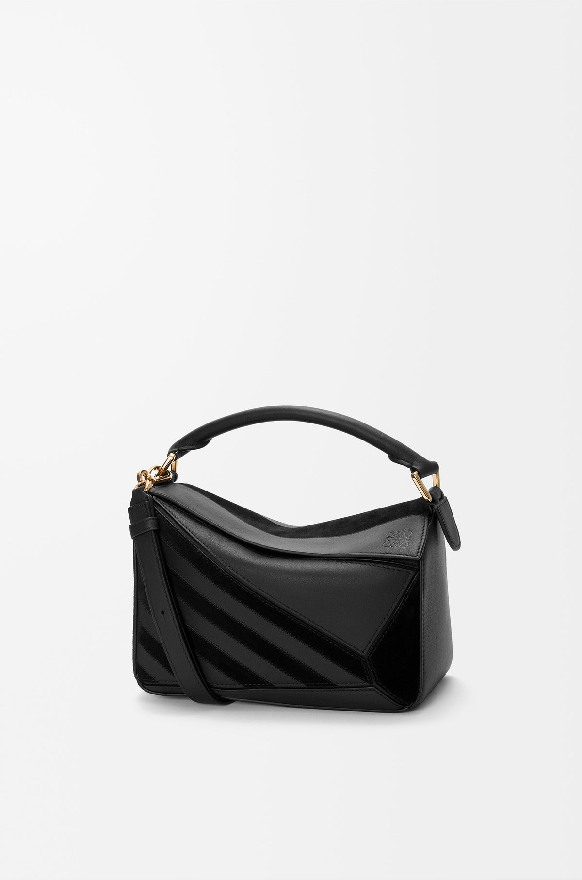 LOEWE Small Puzzle bag in classic calfskin and suede