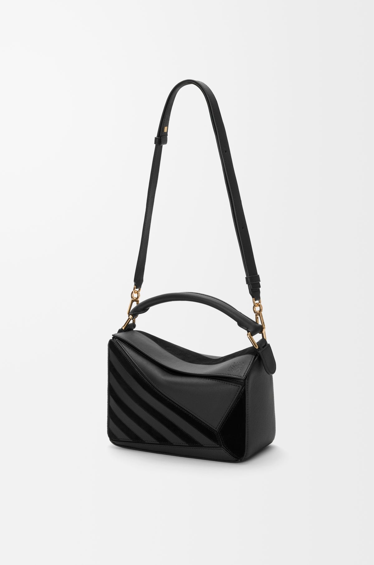 LOEWE Small Puzzle bag in classic calfskin and suede
