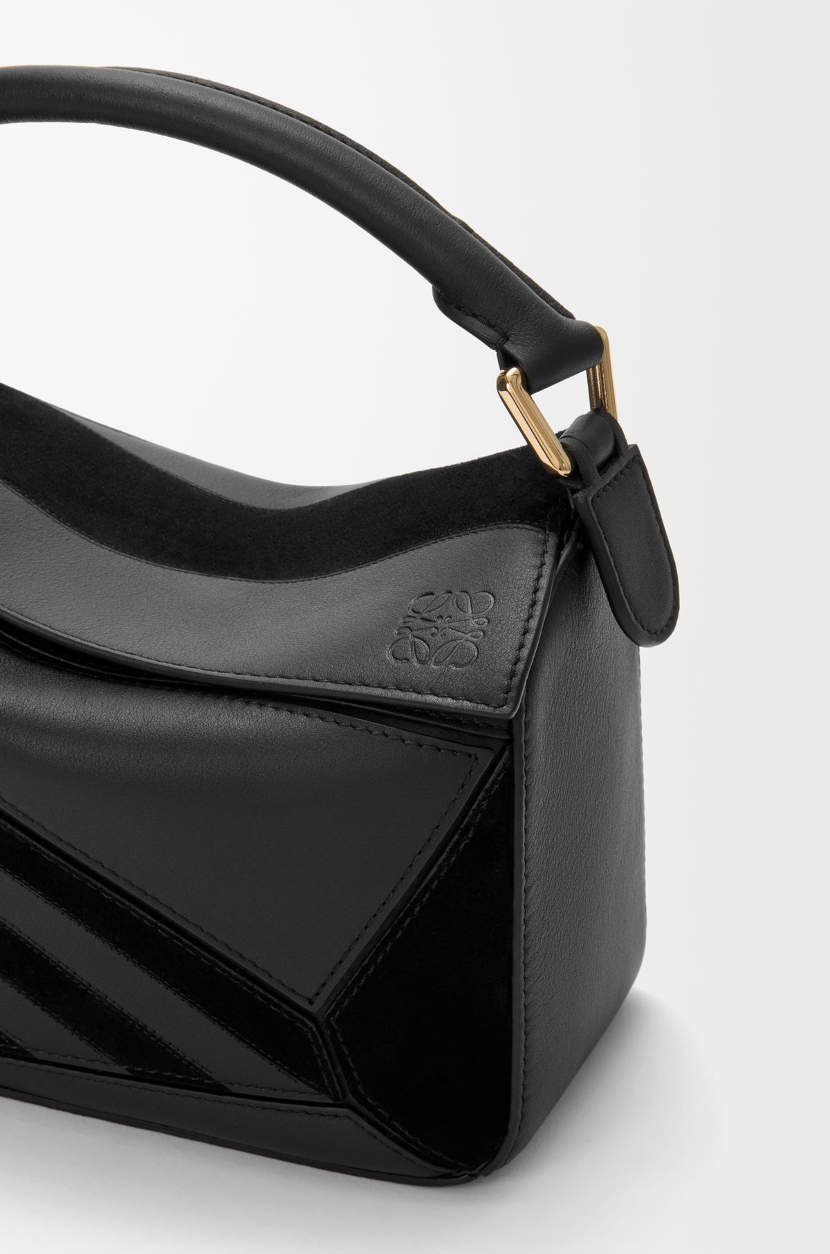 LOEWE Small Puzzle bag in classic calfskin and suede