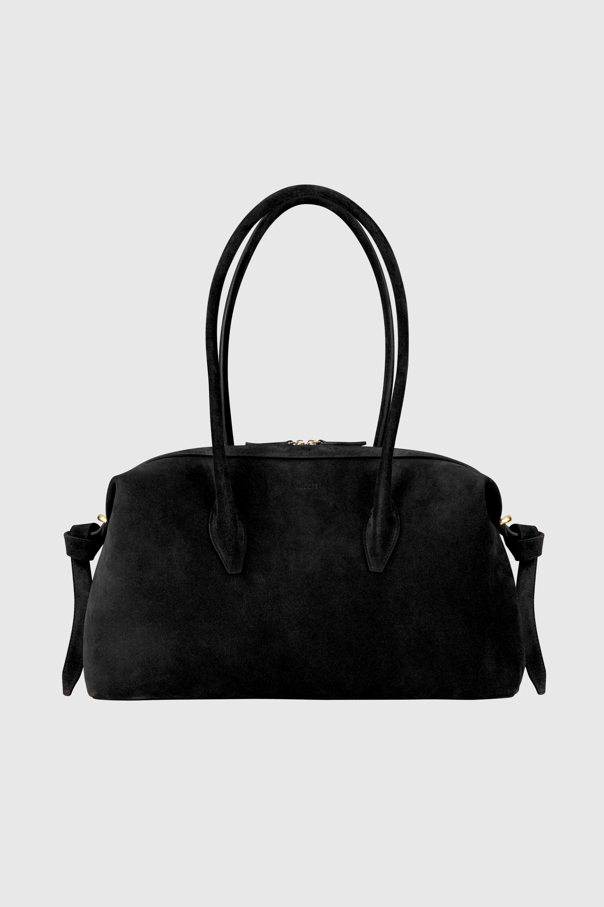 YUZEFI BRIOCHE DUFFLE - BLACK SUEDE
