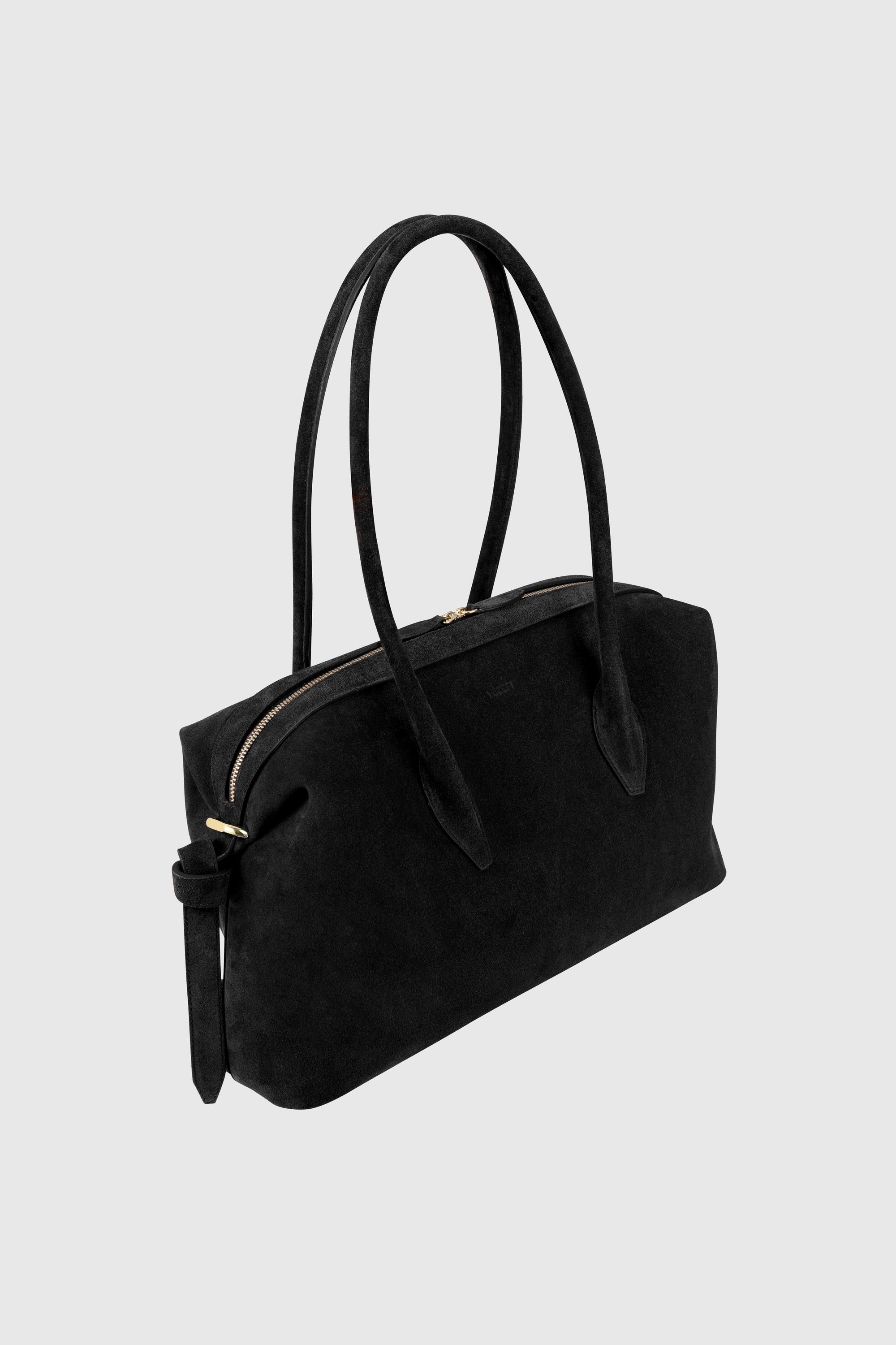YUZEFI BRIOCHE DUFFLE - BLACK SUEDE