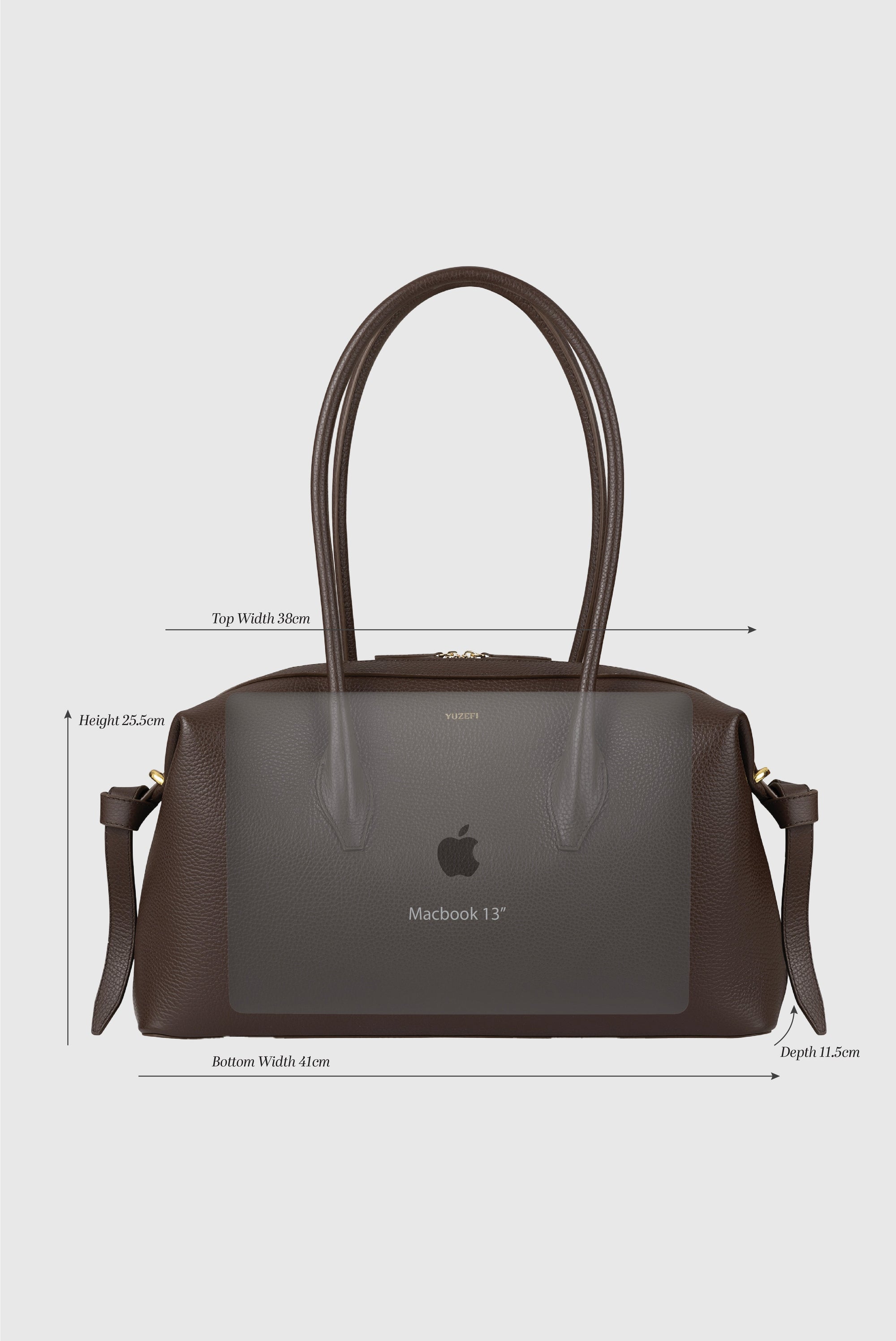 YUZEFI BRIOCHE DUFFLE - BLACK PEBBLE GRAINED LEATHER