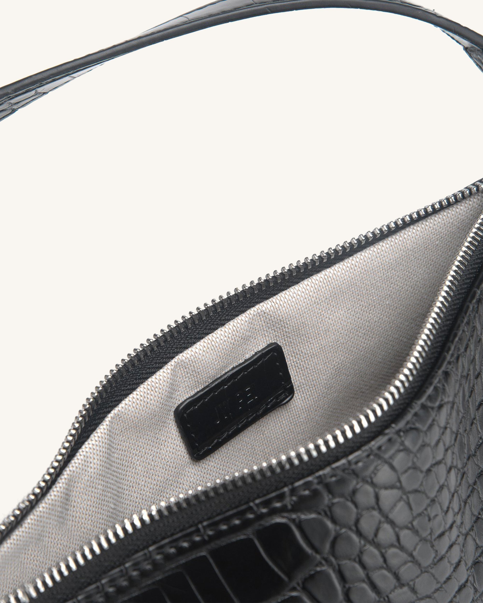 JW PEI Eva Shoulder Handbag - Black Croc