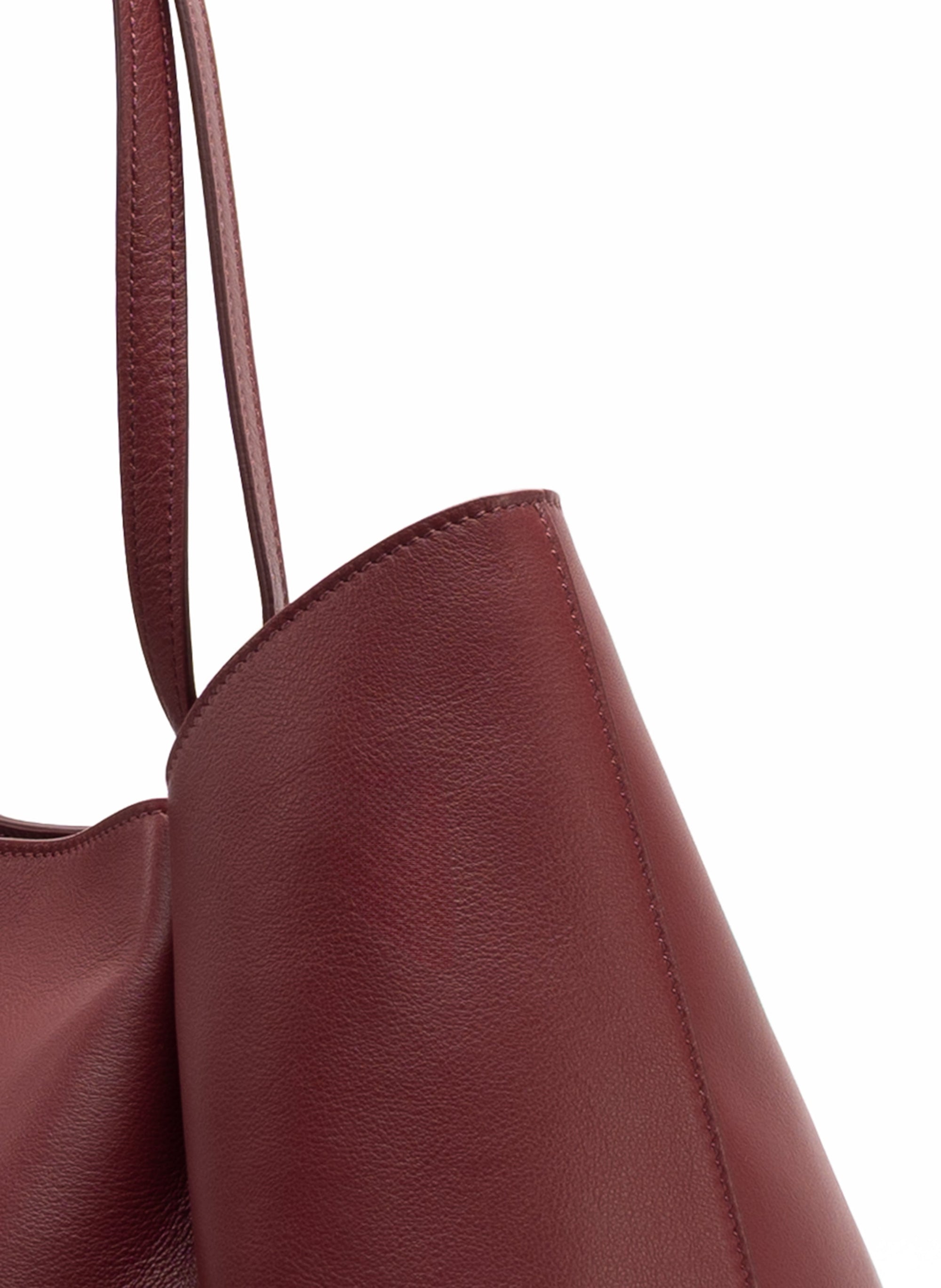 Elleme Dimple Tote Leather Burgundy