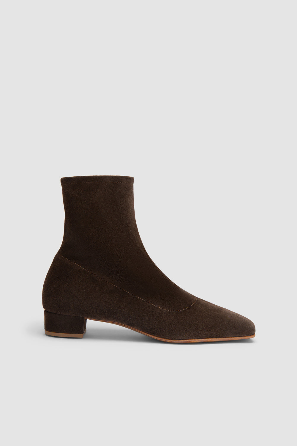 BY FAR Este Ristretto Suede Leather Ankle Boot