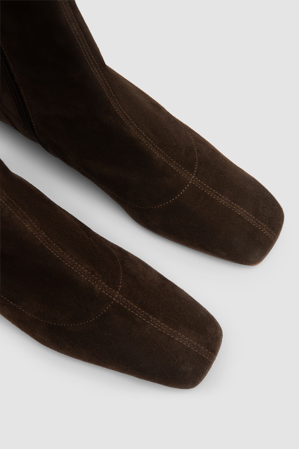 BY FAR Este Ristretto Suede Leather Ankle Boot