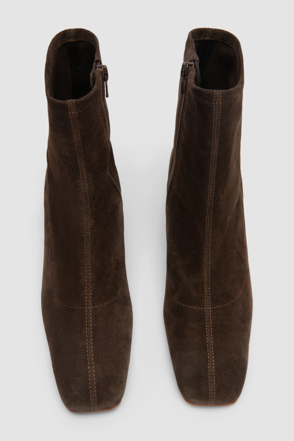 BY FAR Este Ristretto Suede Leather Ankle Boot