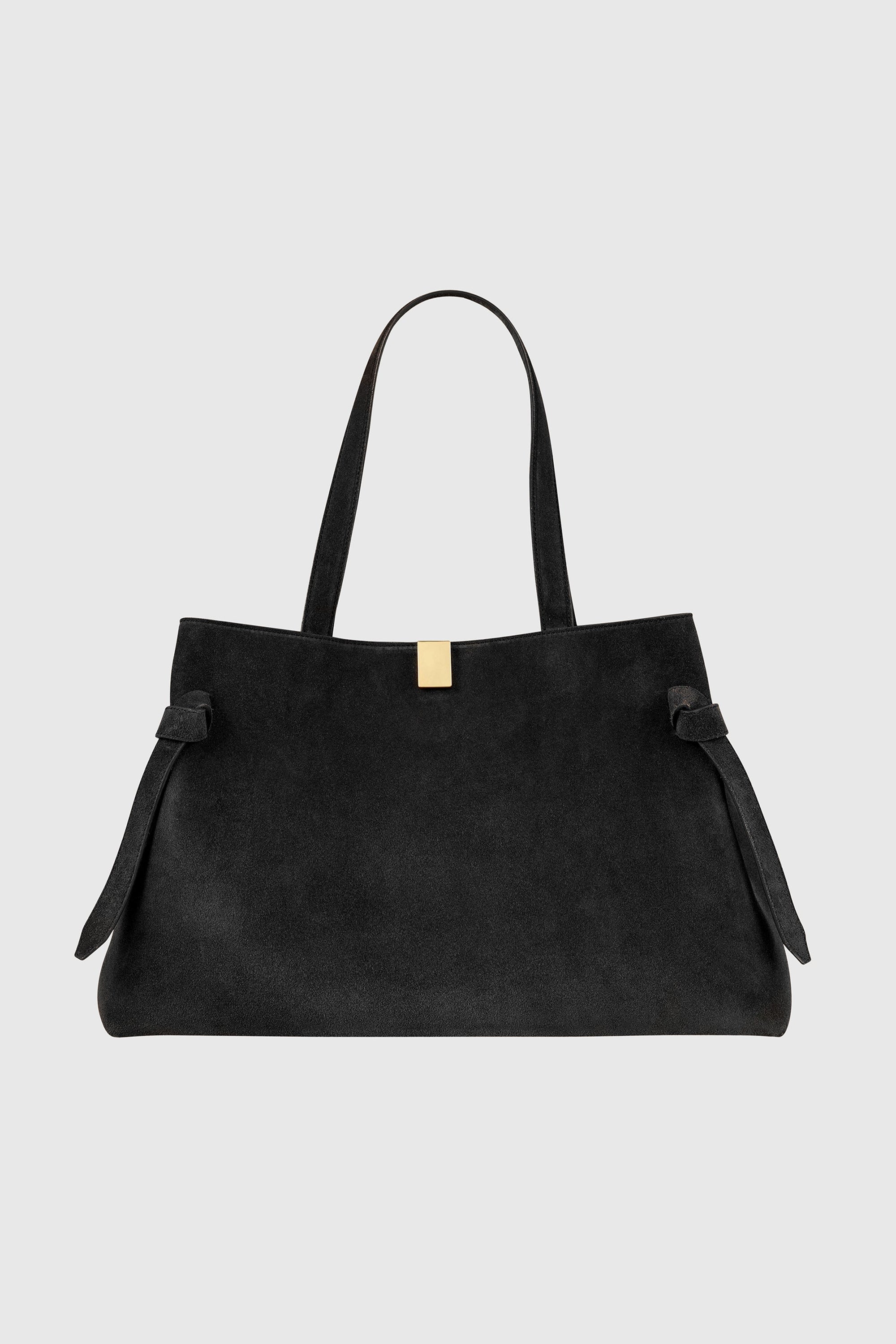 YUZEFI GYOZA TOTE - BLACK SUEDE