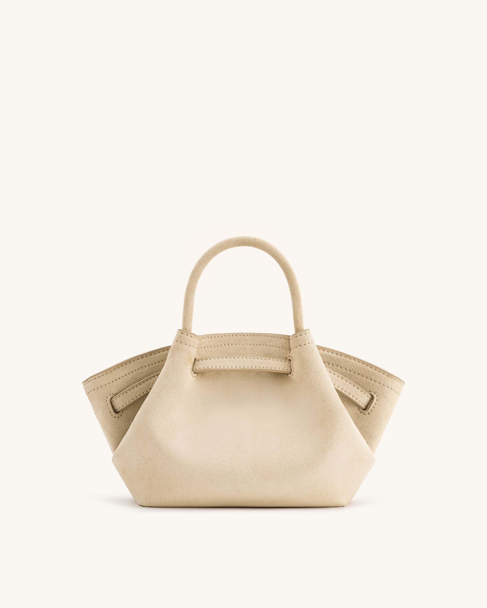 JW PEI Hana Mini Faux Suede Tote Bag - Off White