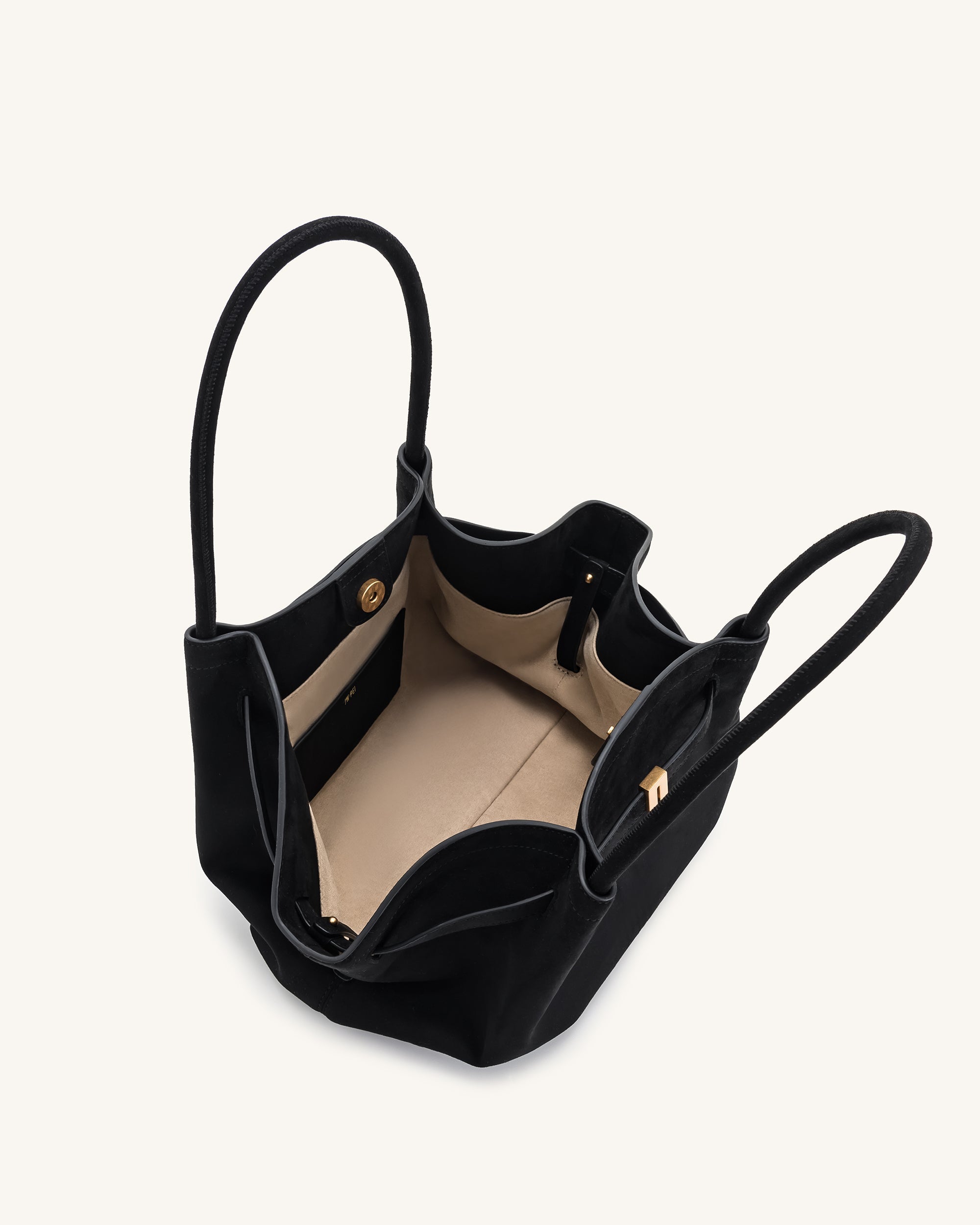 JW PEI Hana Medium Faux Suede Tote Bag - Black