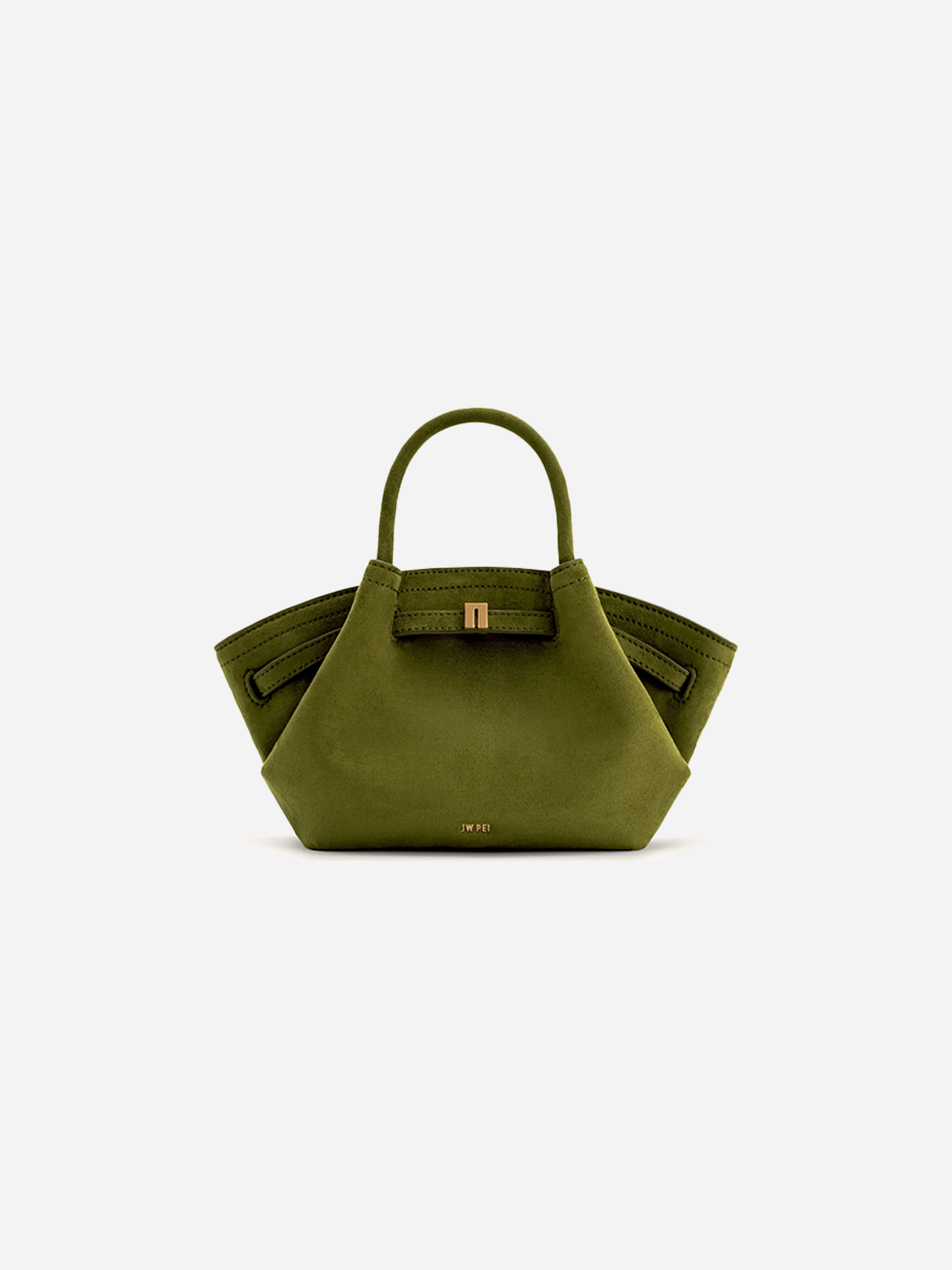 JW PEI Hana Mini Faux Suede Tote Bag - Dark Olive