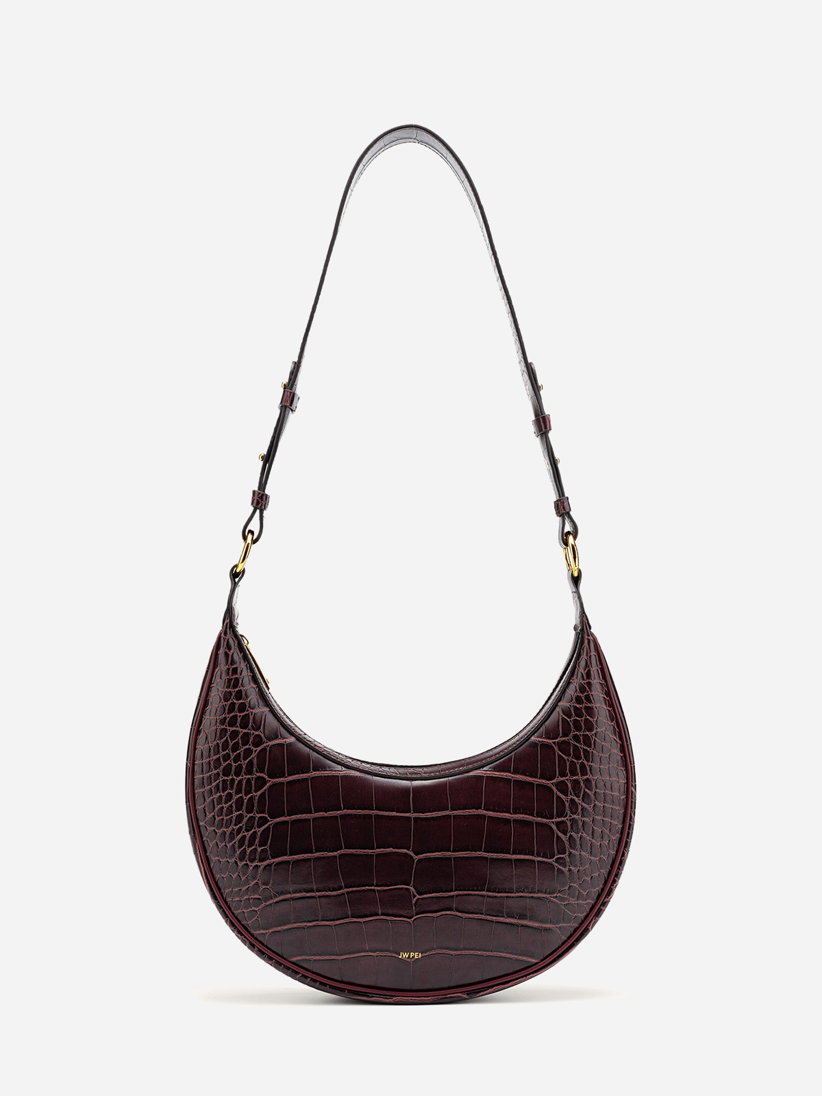 JW PEI Carly Saddle Bag - Brown Croc
