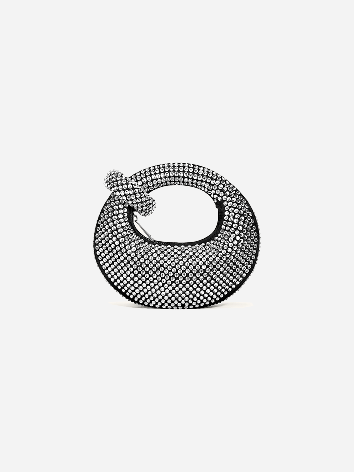 JW PEI Abacus Artificial Crystal Mini Top Handle Bag - Black