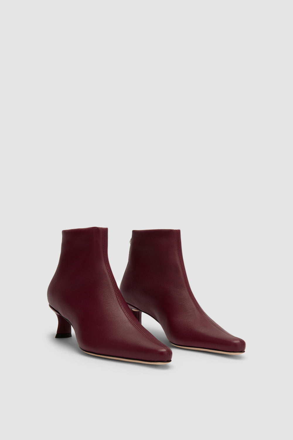BY FAR Kitten Stevie 22 Sour Cherry Stretch Nappa Leather Ankle Boot