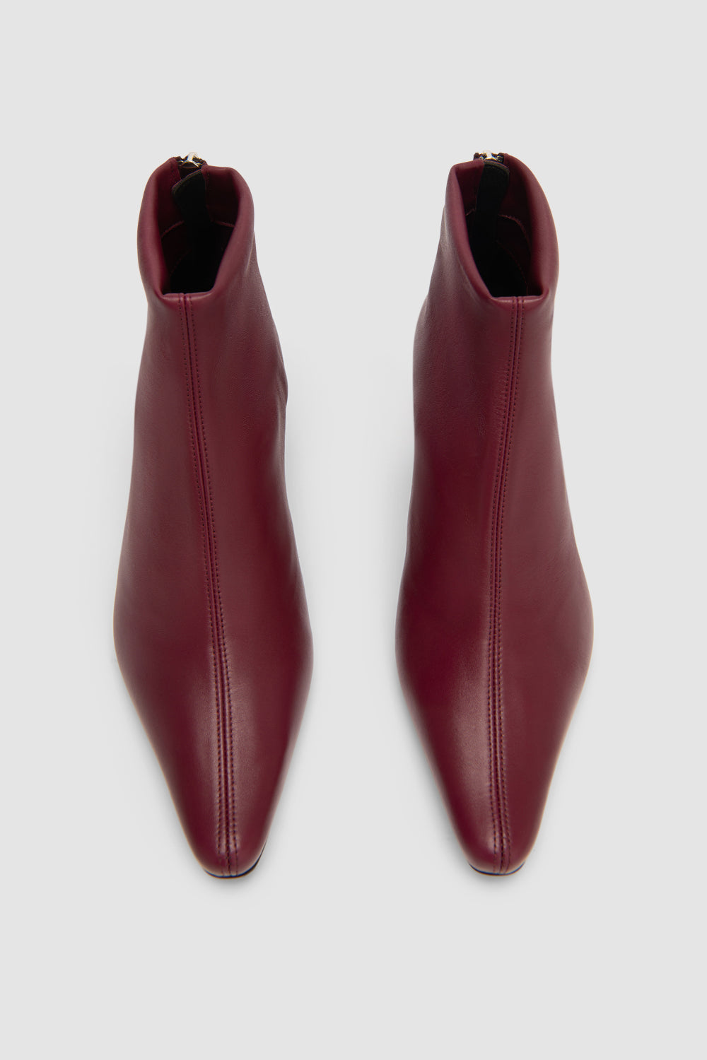 BY FAR Kitten Stevie 22 Sour Cherry Stretch Nappa Leather Ankle Boot