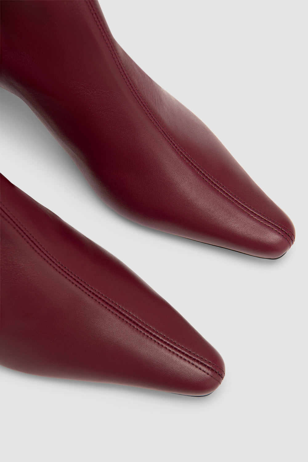 BY FAR Kitten Stevie 22 Sour Cherry Stretch Nappa Leather Ankle Boot
