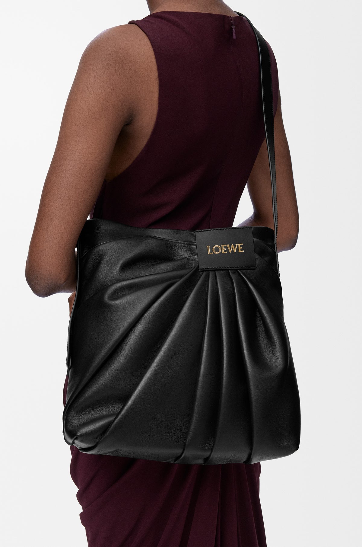 LOEWE Draped tote in mellow nappa lambskin