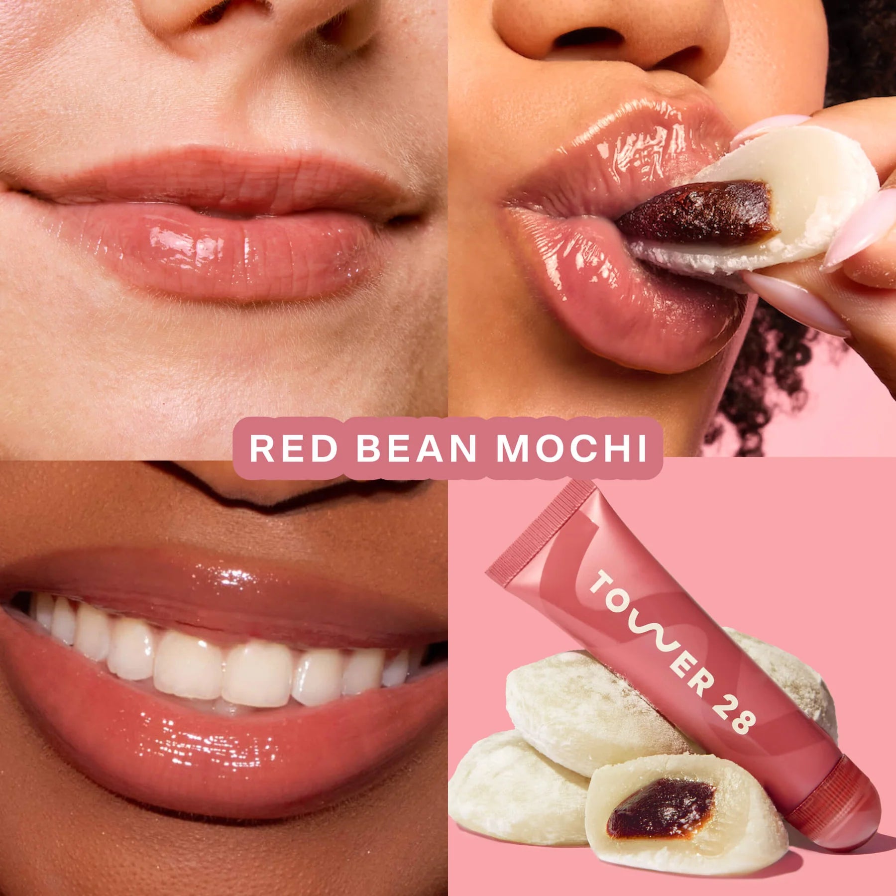 tower 28 lipsoftie® lip treatment red bean mochi