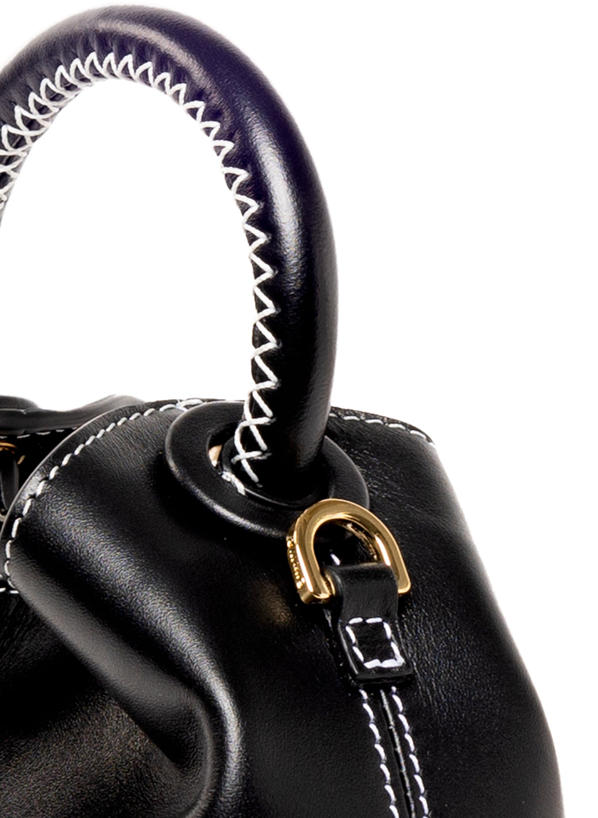 Elleme Madeleine Leather Black/White Stitching